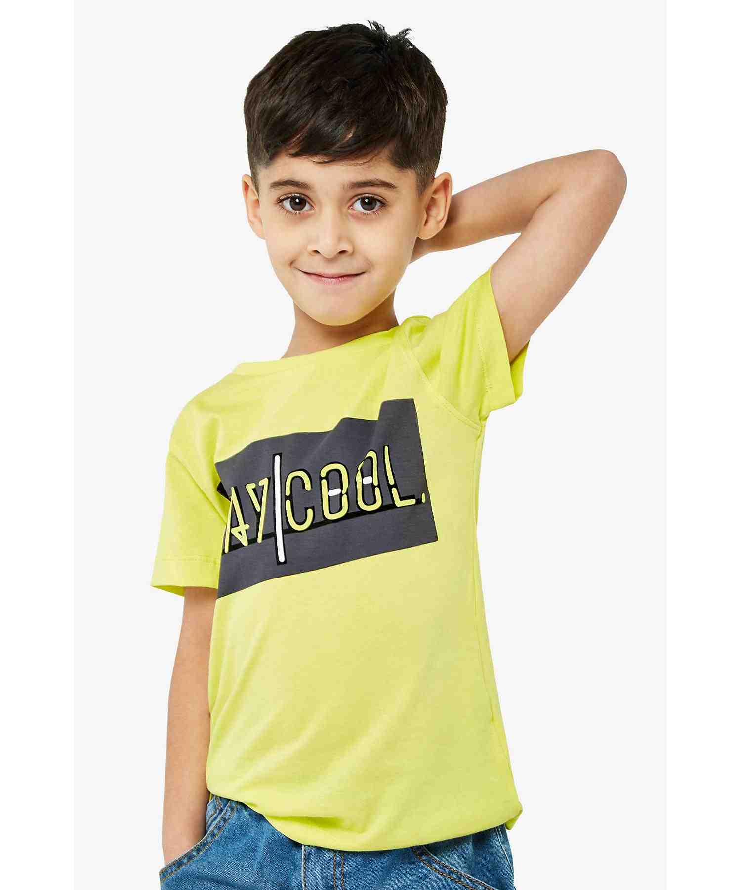 Mothercare Boys 100% Cotton Short Sleeves T-Shirt - Yellow