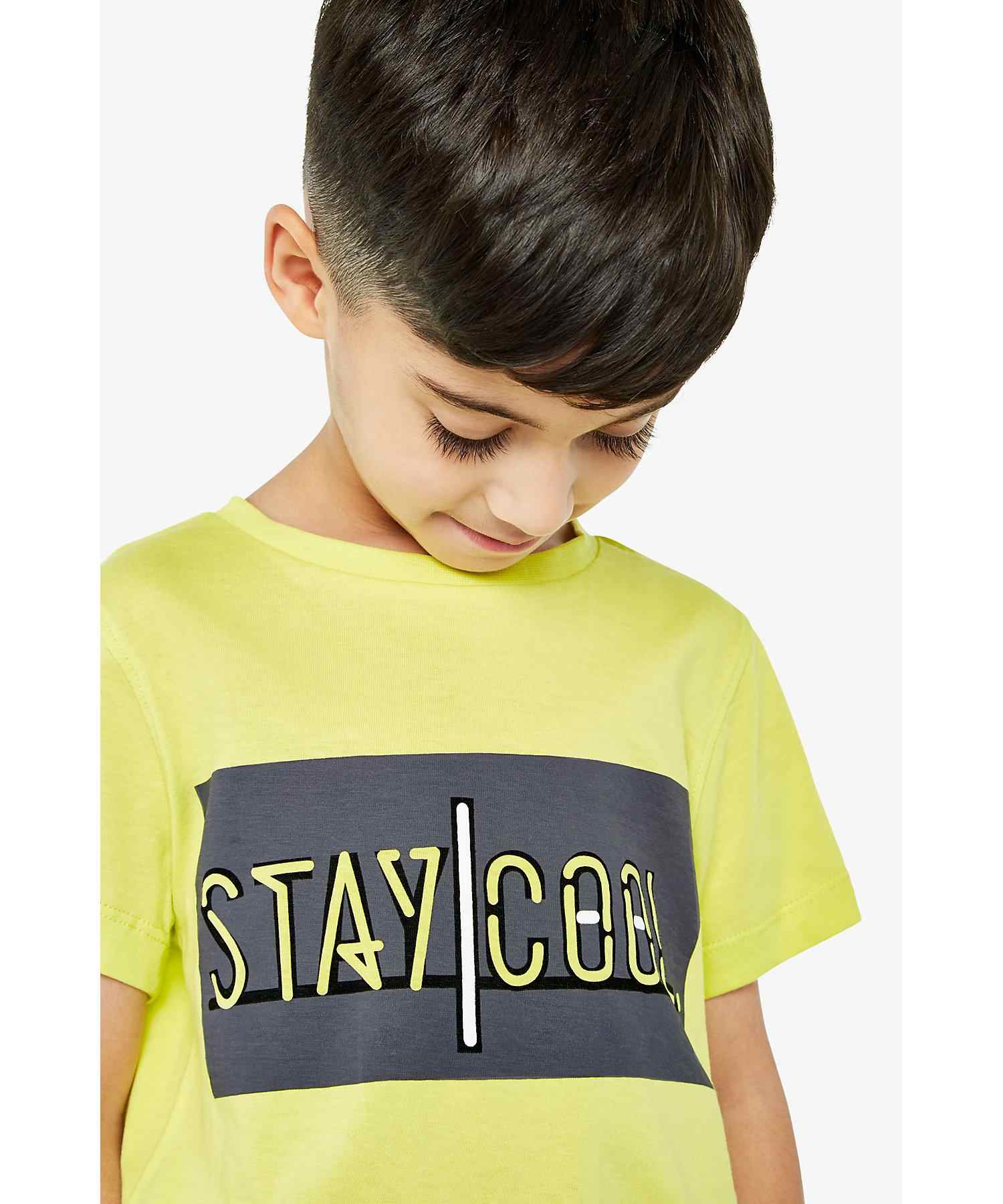 Mothercare Boys 100% Cotton Short Sleeves T-Shirt - Yellow
