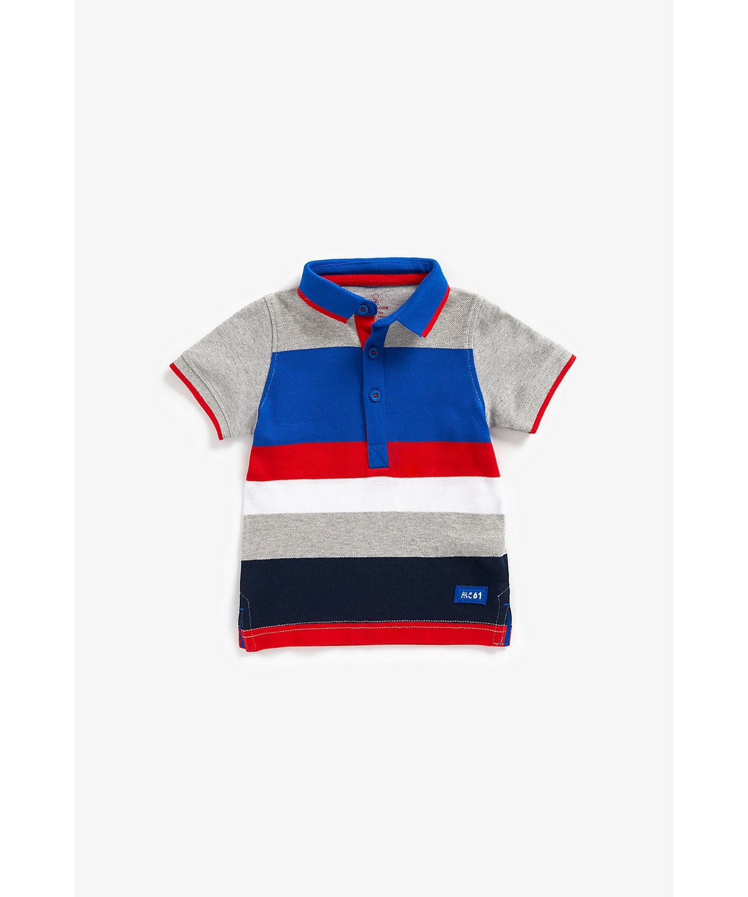 Mothercare | Boys Short Sleeves Polo T-Shirts Striped-Multicolor 0