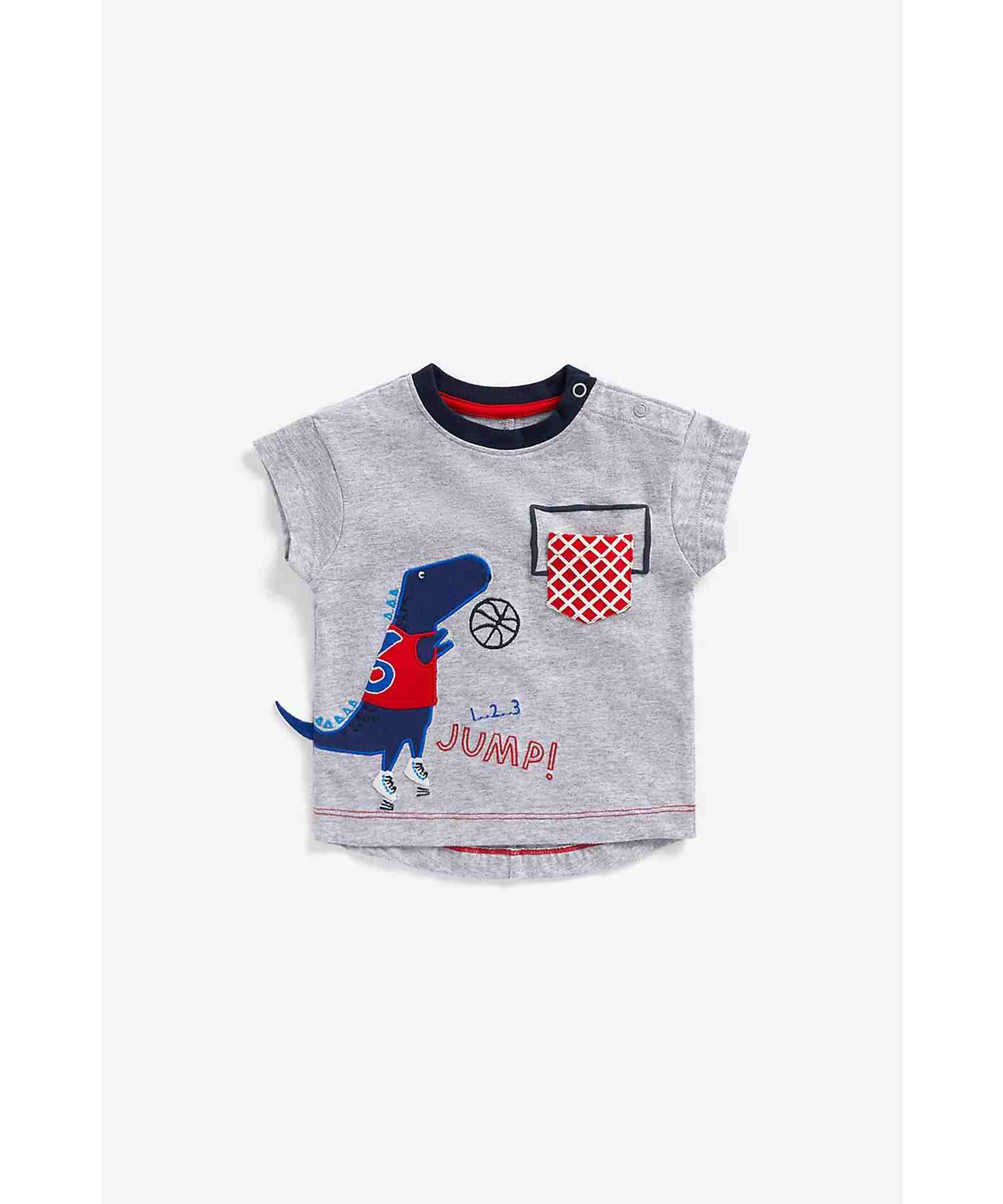 Mothercare Boys 100% Cotton Short Sleeves T-Shirt - Grey