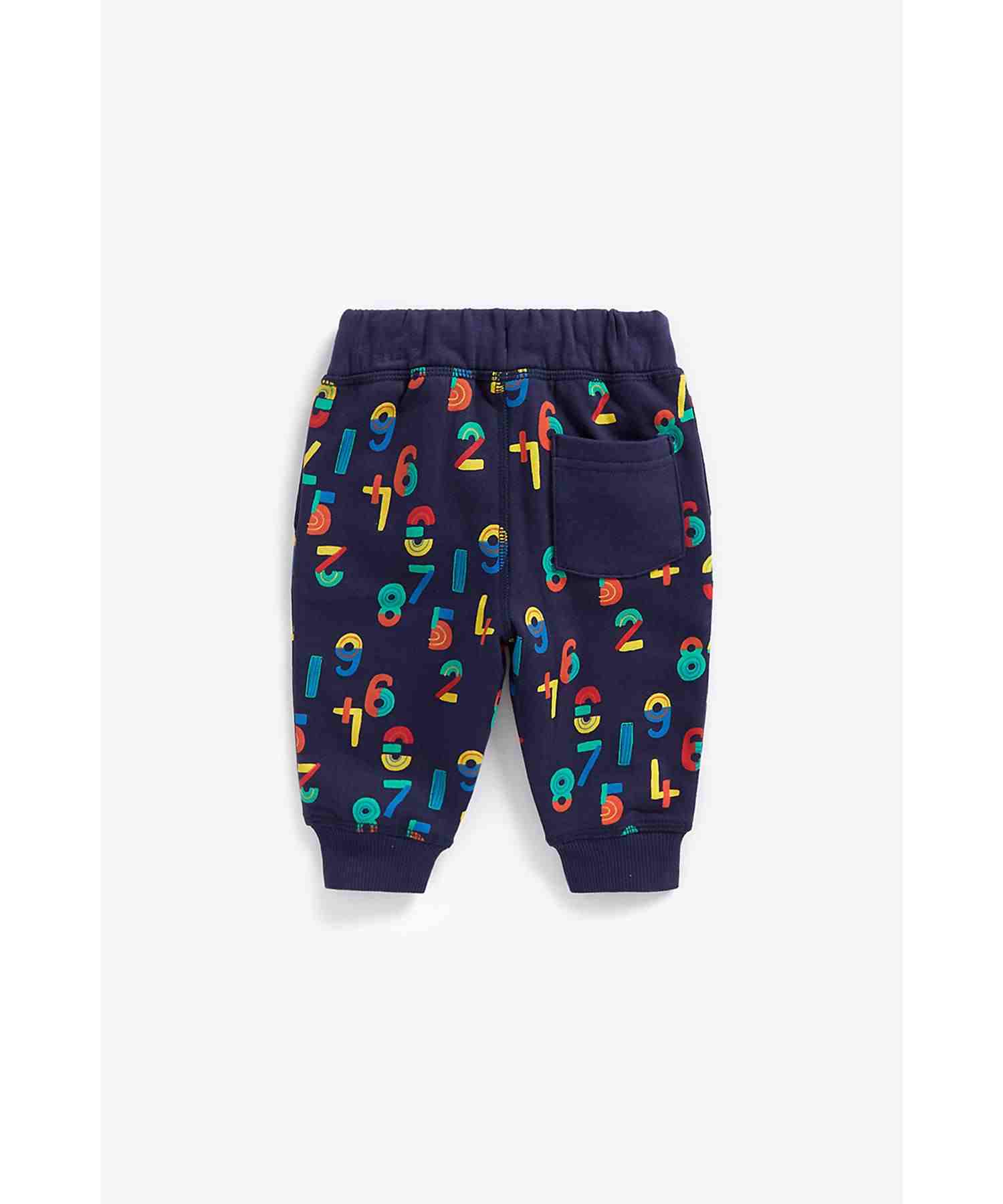 Mothercare Boys 100% Cotton Printed Jogger - Navy