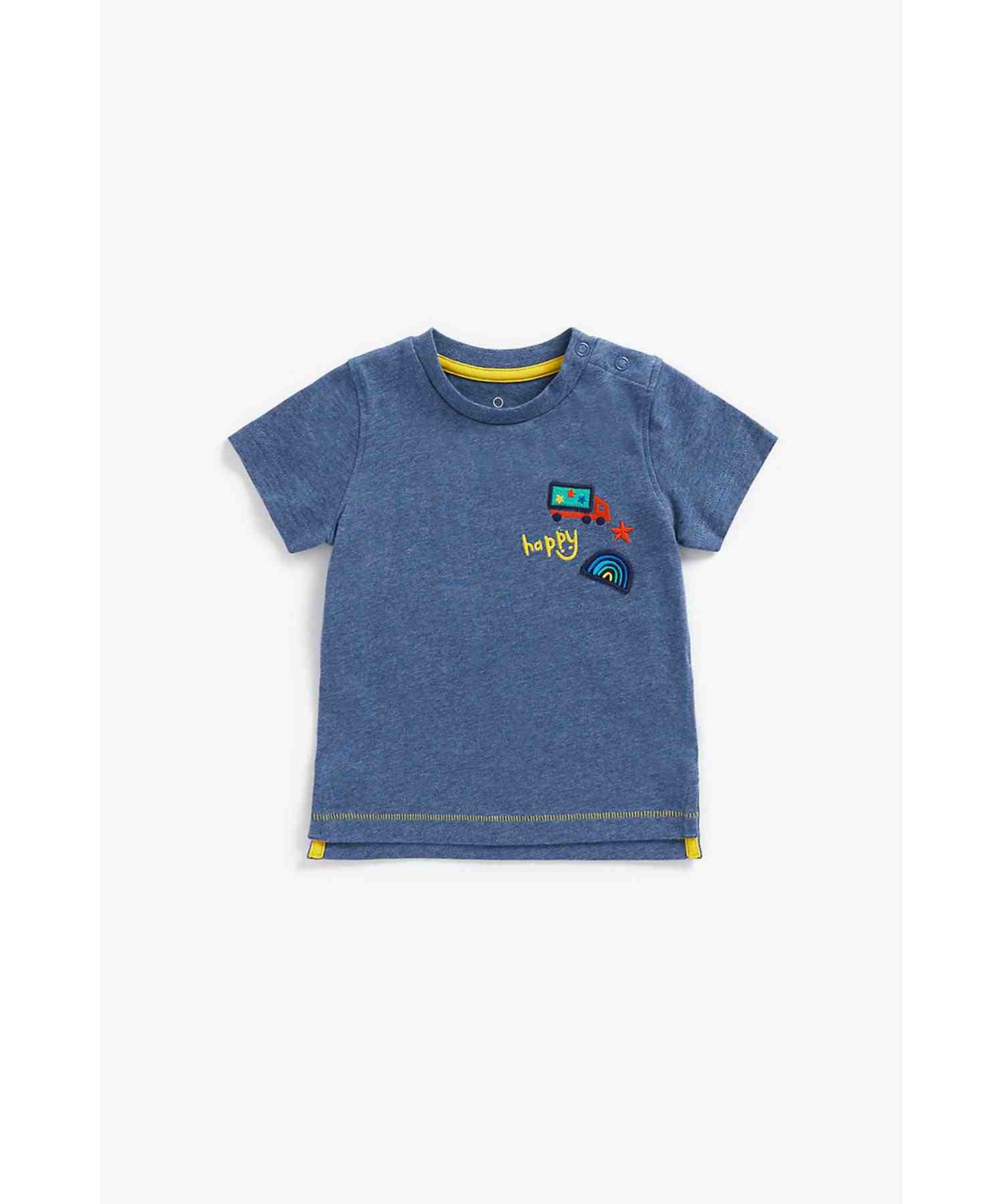 Mothercare Boys 100% Cotton Short Sleeves T-Shirt - Blue