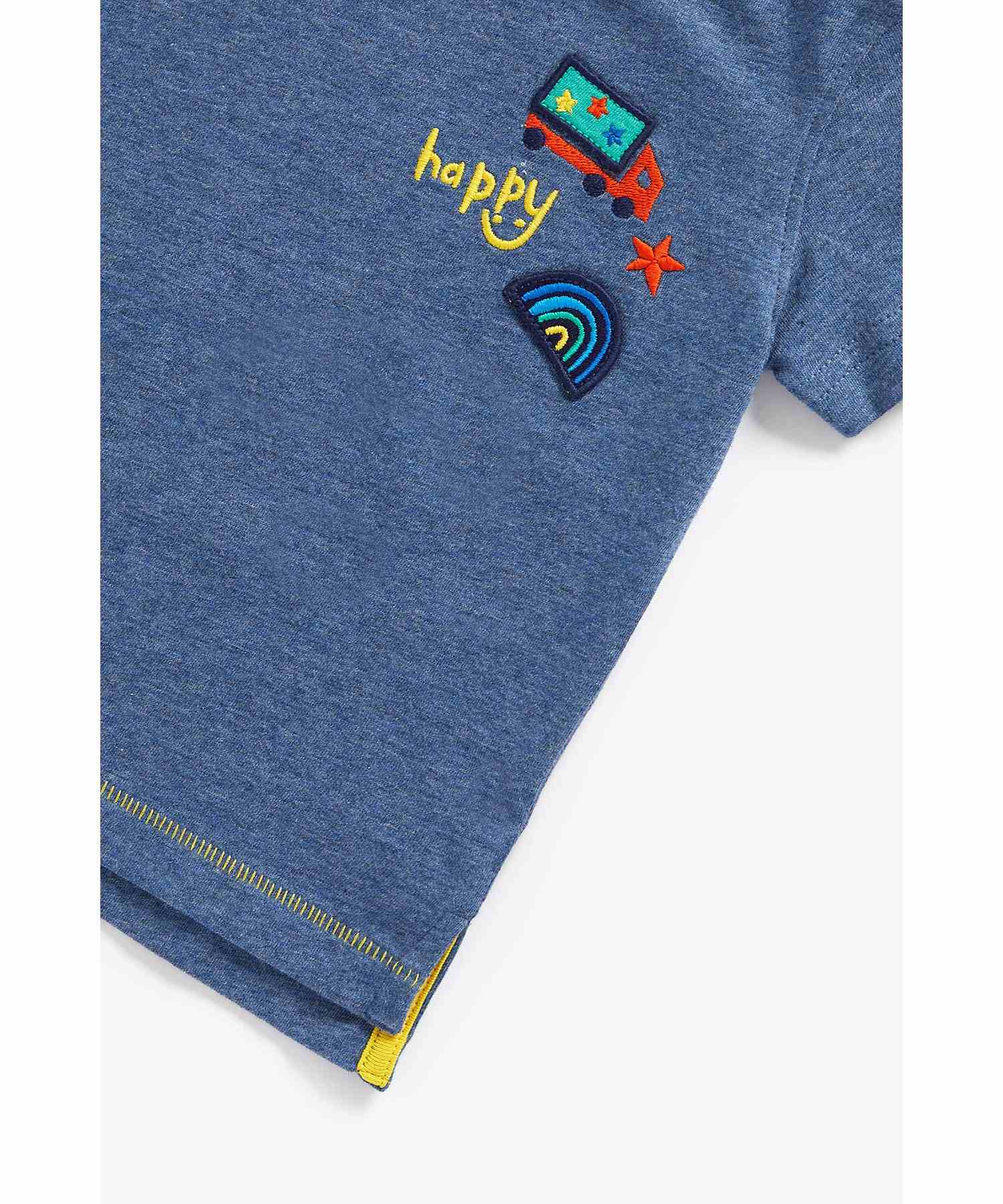 Mothercare Boys 100% Cotton Short Sleeves T-Shirt - Blue
