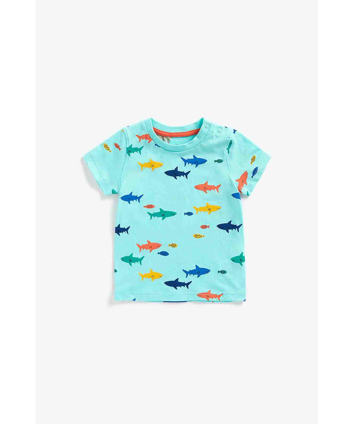 Mothercare Boys 100% Cotton Half Sleeves T-Shirt - Blue