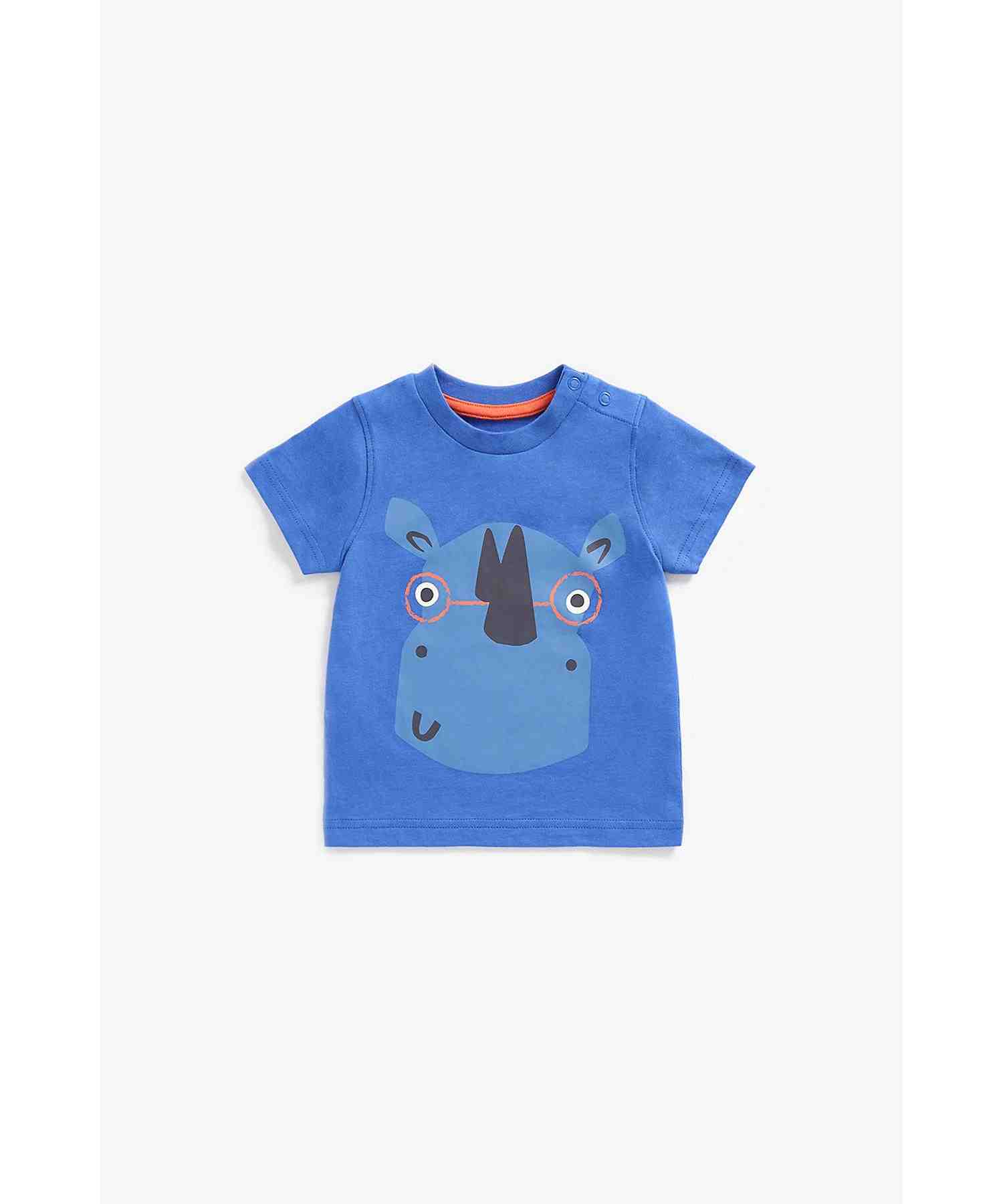 Mothercare Boys 100% Cotton Short Sleeves T-Shirt - Blue