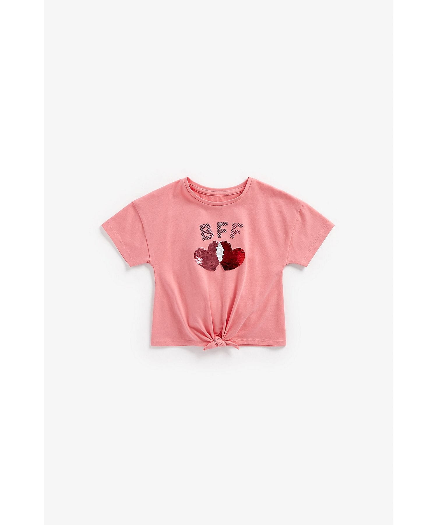 Mothercare | Girls Short Sleeves Top Sequin-Pink 0