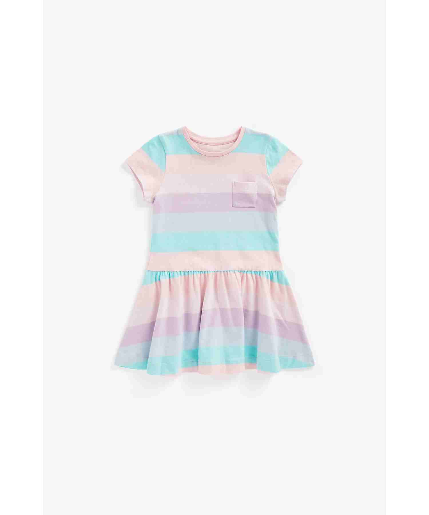 Mothercare Girls Short Sleeves Dress - Multicolor