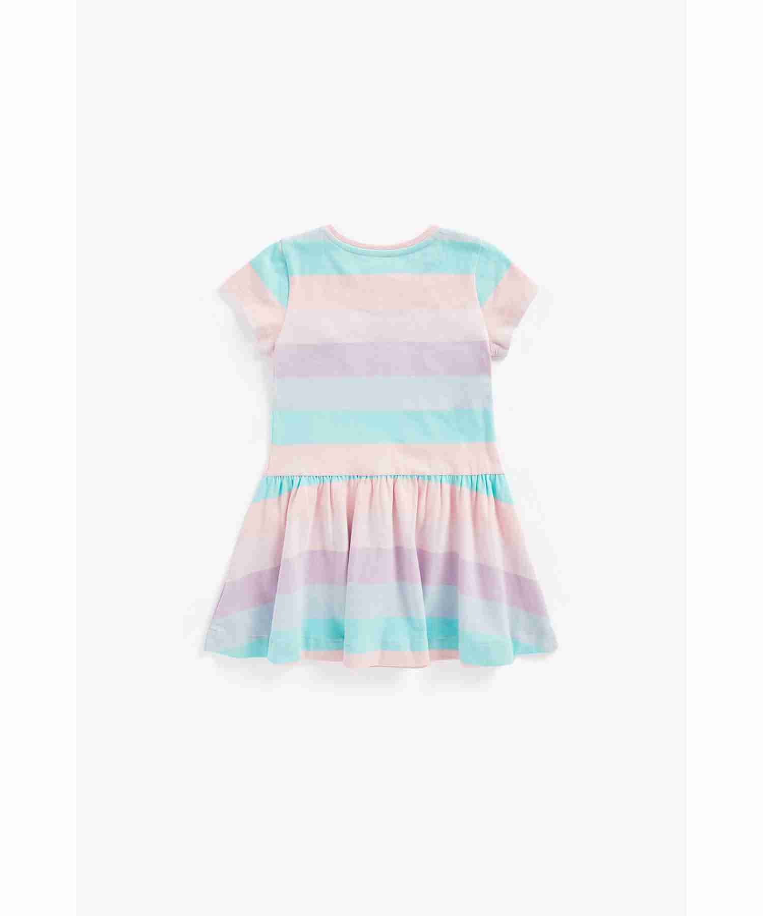Mothercare Girls Short Sleeves Dress - Multicolor