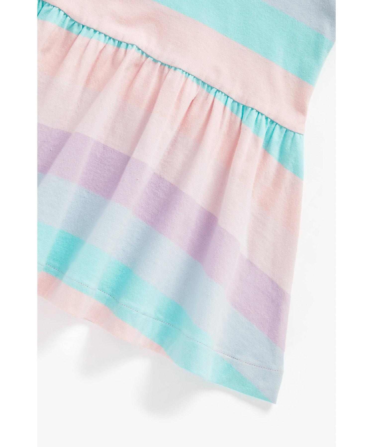 Mothercare Girls Short Sleeves Dress - Multicolor