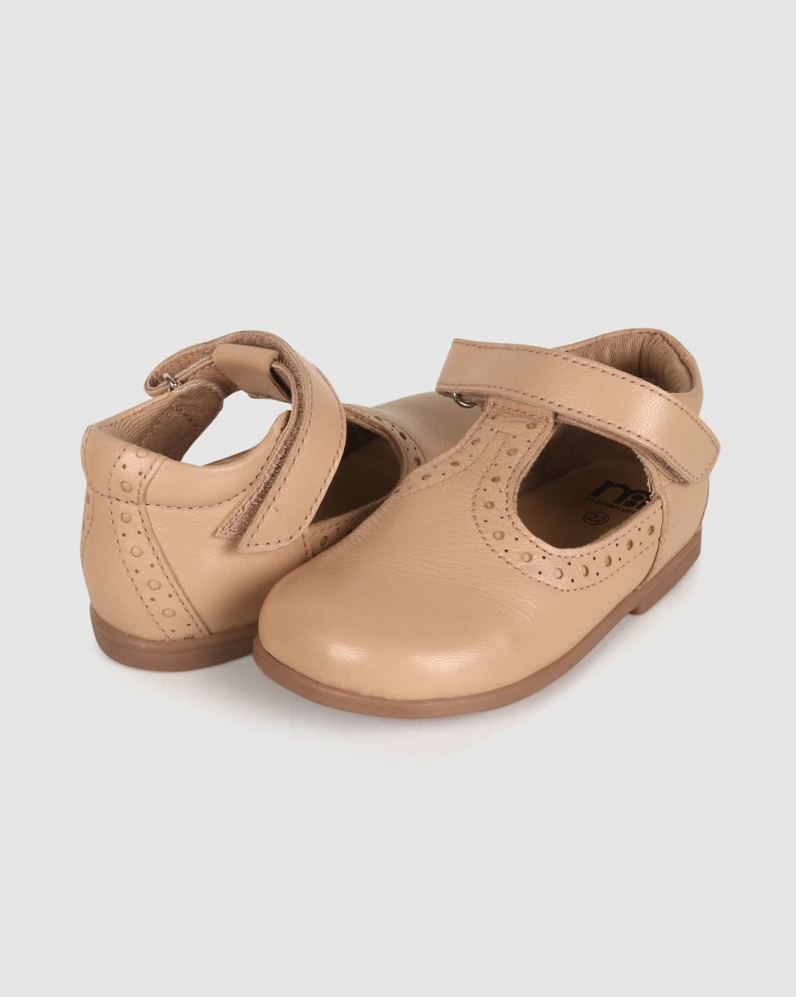 Mothercare | Girls First Walker Shoes Cut Out Design - Ivory 0