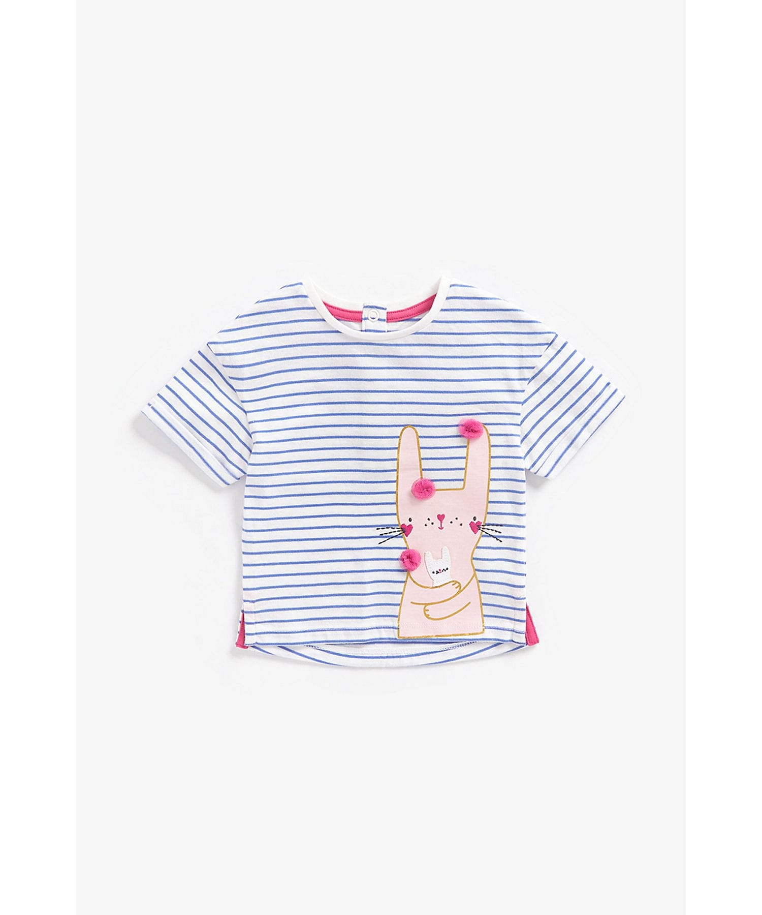 Mothercare | Girls Half Sleeves Tops Striped-Multicolor 0