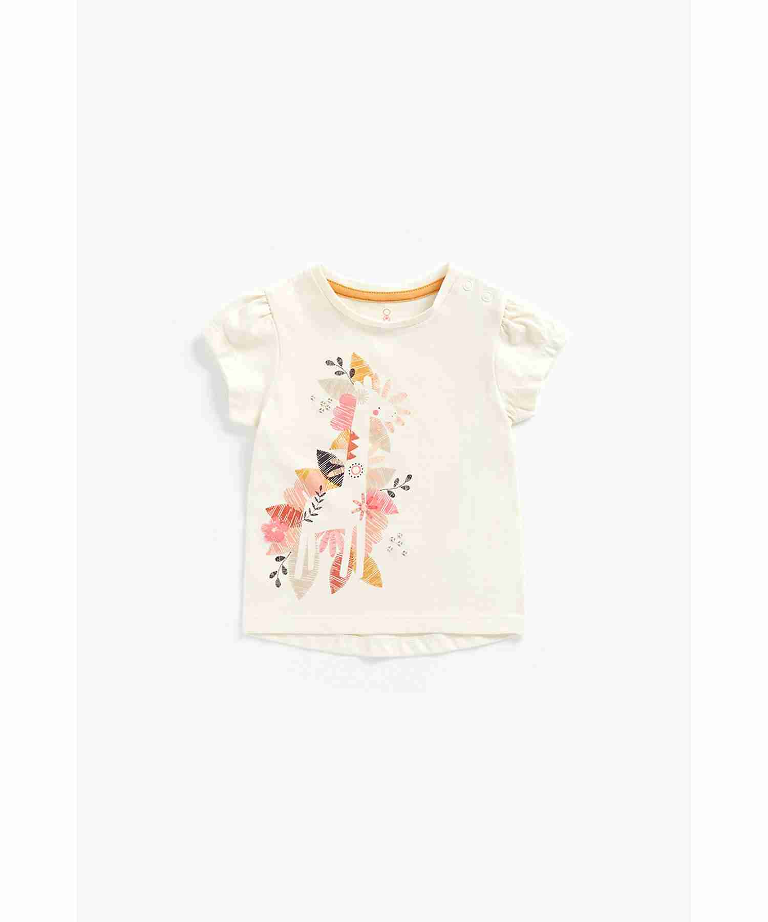 Mothercare Girls Half Sleeves Top- Cream