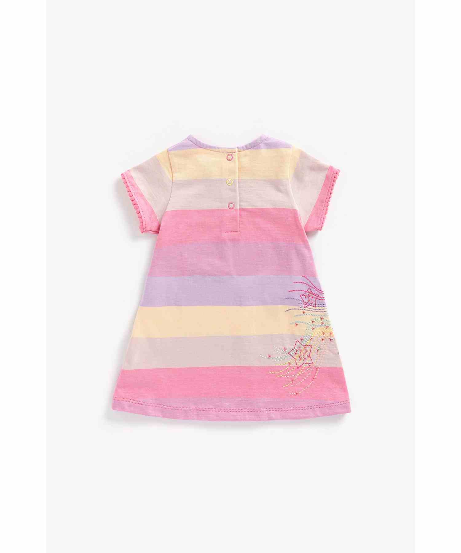 Mothercare Girls Short Sleeves Dress - Multicolor