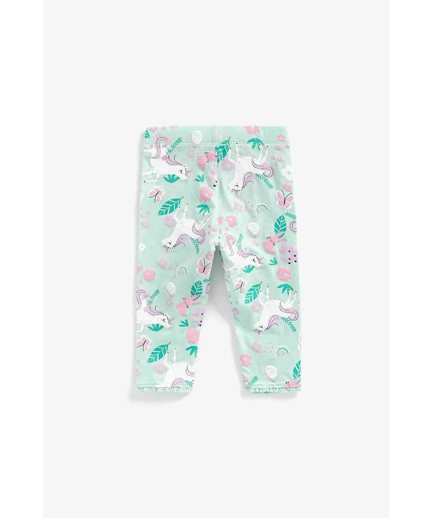 Mothercare Girls stretchy Waistband Leggings - Blue