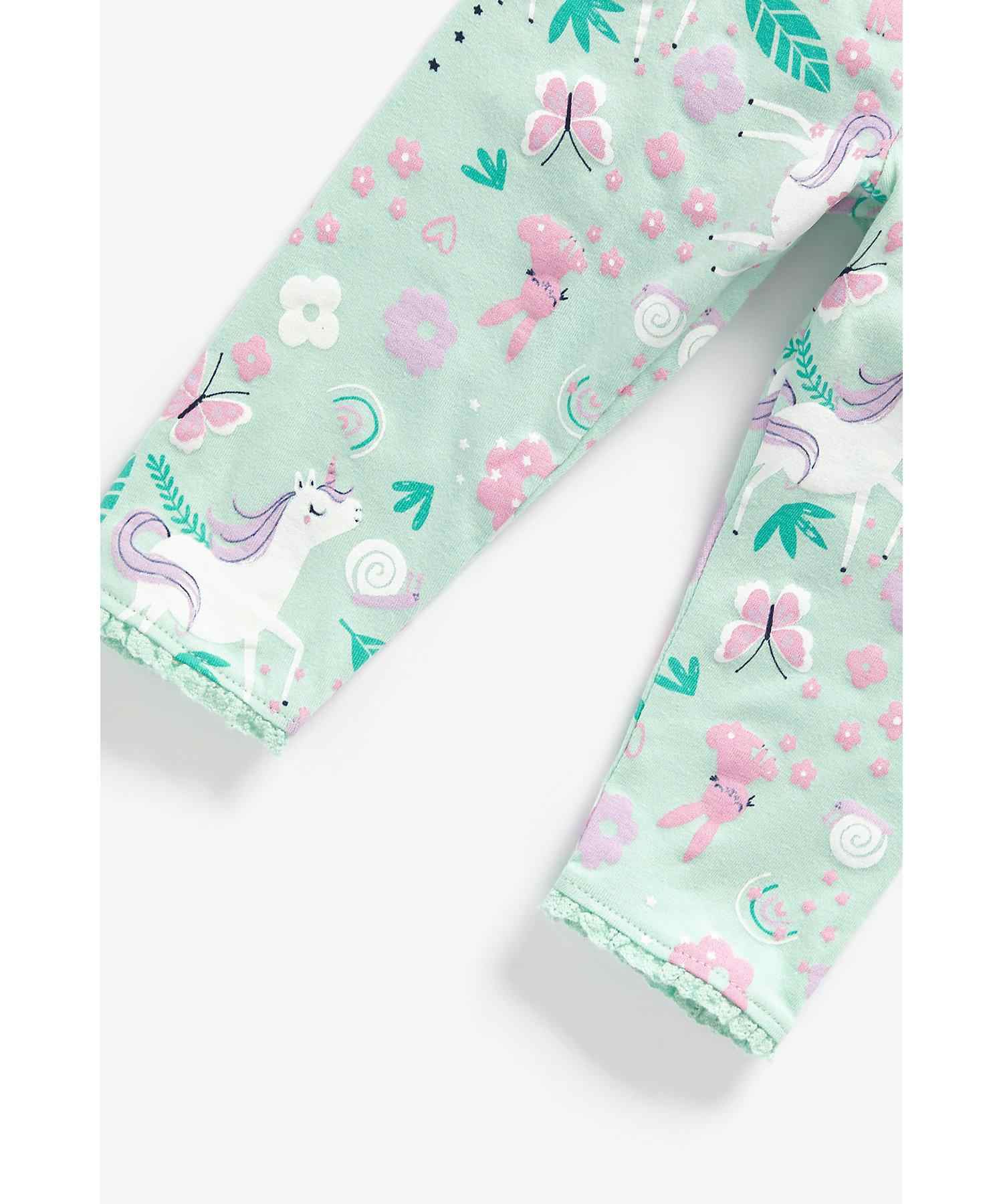 Mothercare Girls stretchy Waistband Leggings - Blue