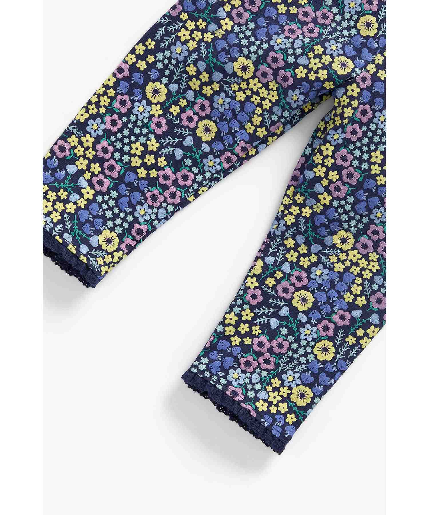 Mothercare Girls stretchy Waistband Leggings - Blue