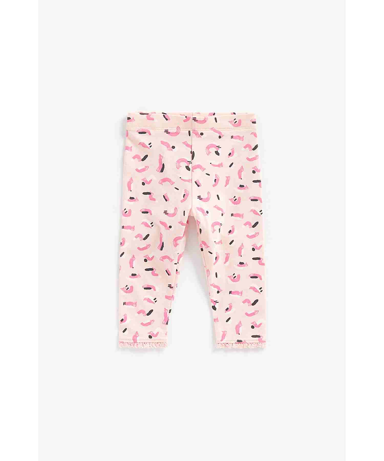 Mothercare Girls stretchy Waistband Leggings - Pink