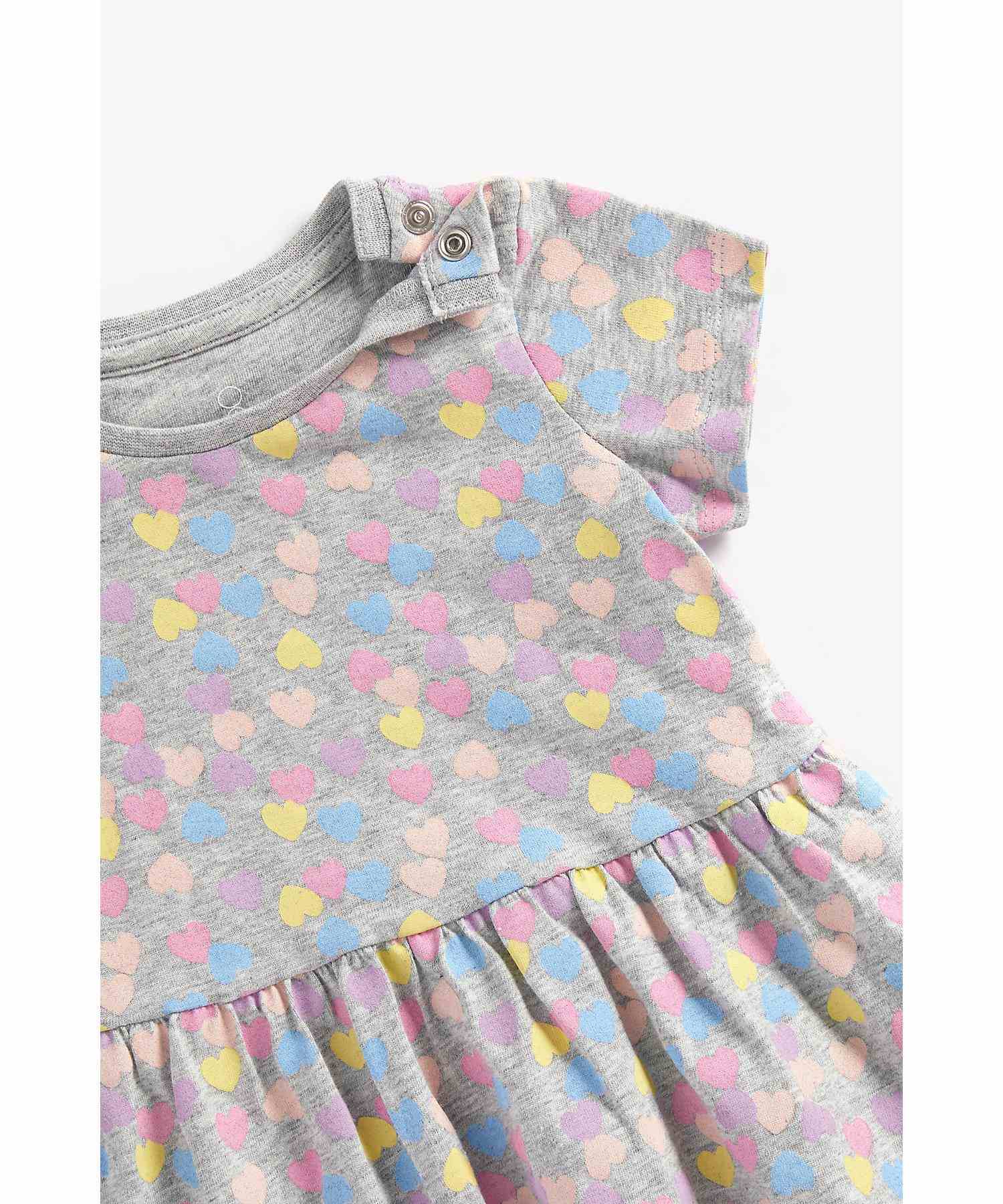 Mothercare Girls Short Sleeves Dress - Grey