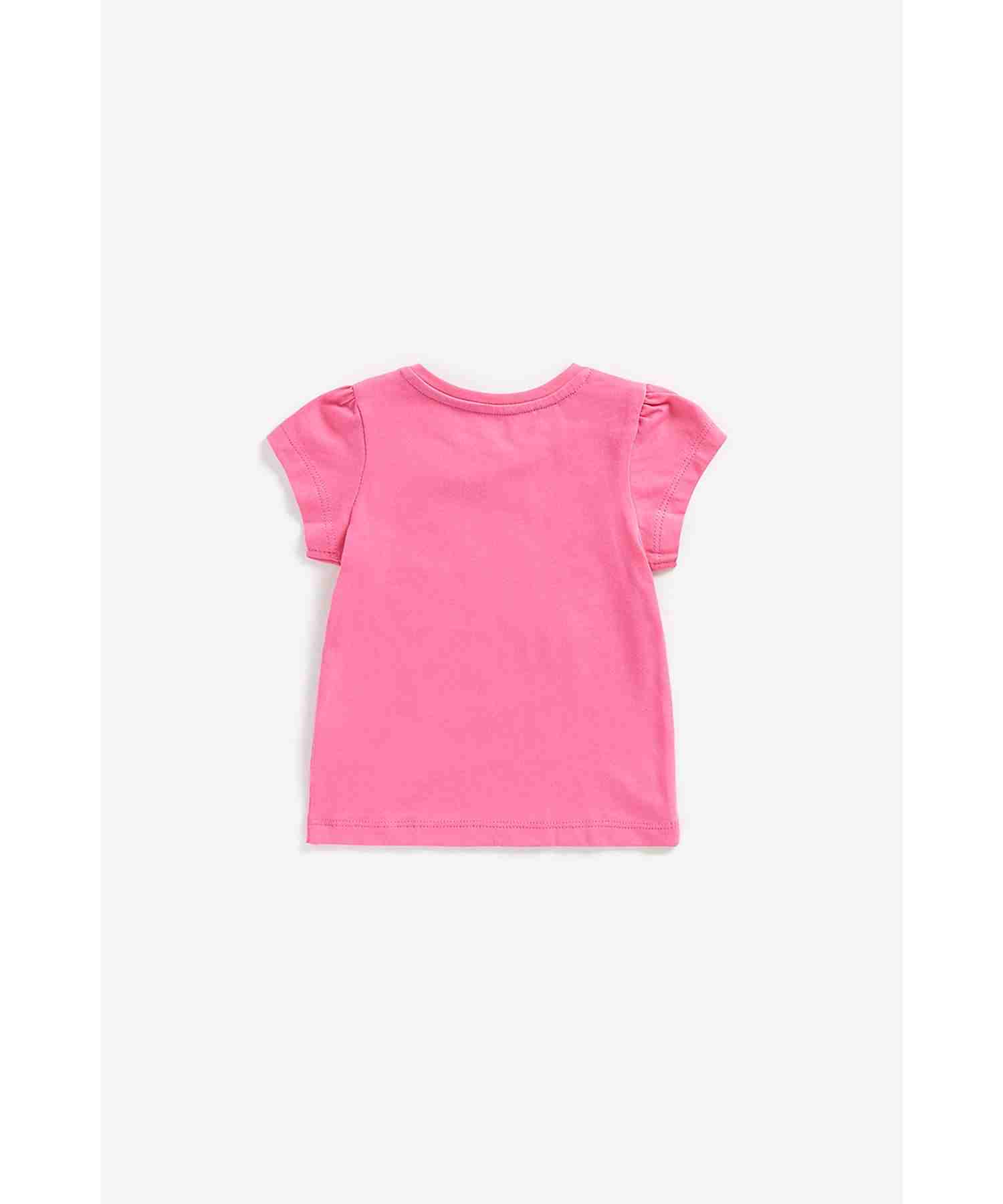 Mothercare Girls Short Sleeves Top- Pink