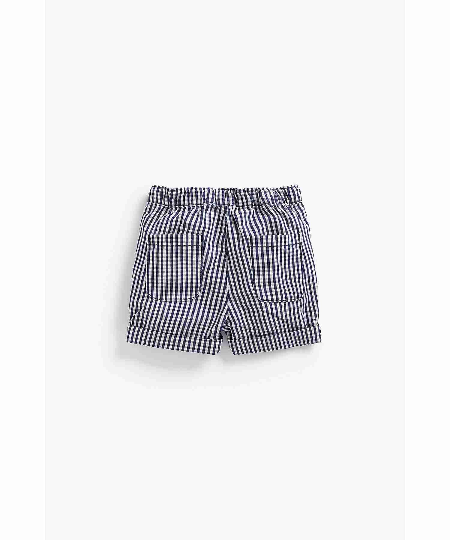 Mothercare Boys 100% Cotton Elasticated Shorts - Navy