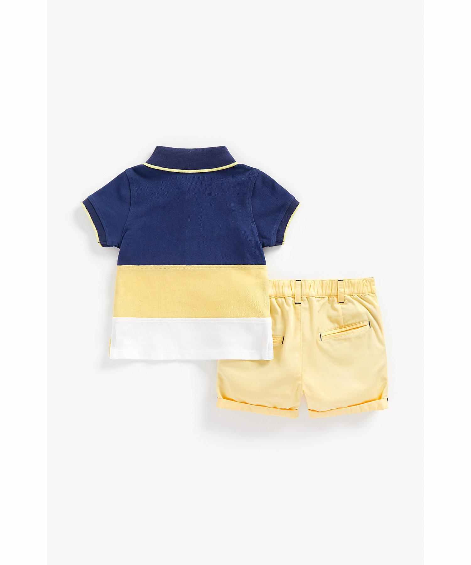 Mothercare Boys 100% Cotton Short Sleeves Shorts and T-Shirt - Multicolor
