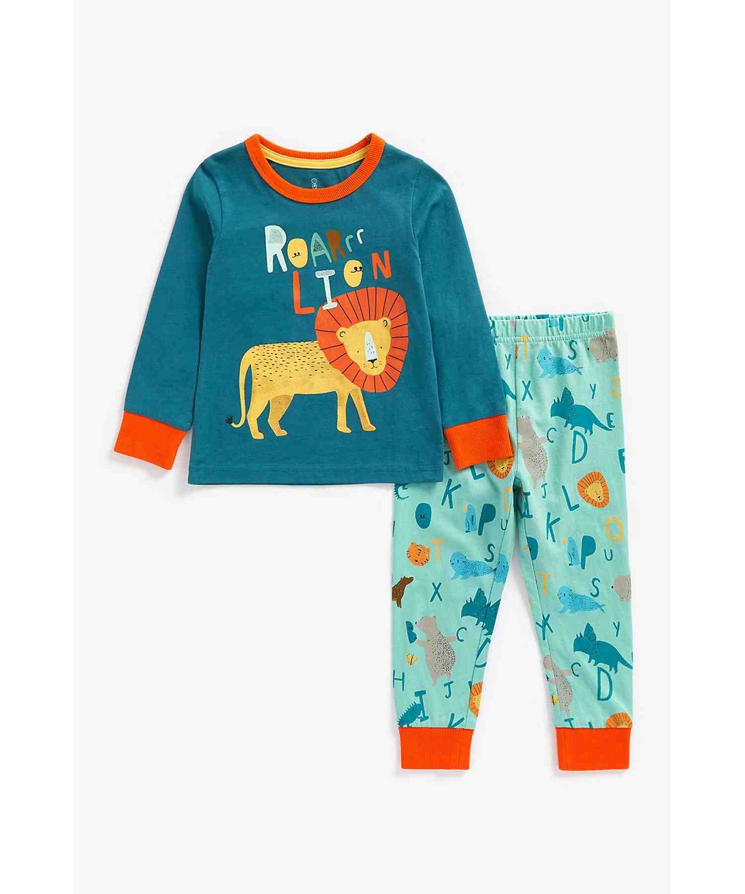 Mothercare Boys 100% Cotton Full Sleeves Pyjamas Set - Pack of 2 - Multicolor