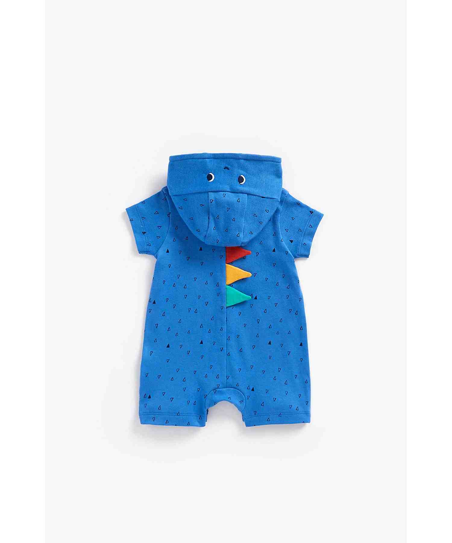 Mothercare Boys 100% Cotton Half Sleeves Romper - Blue
