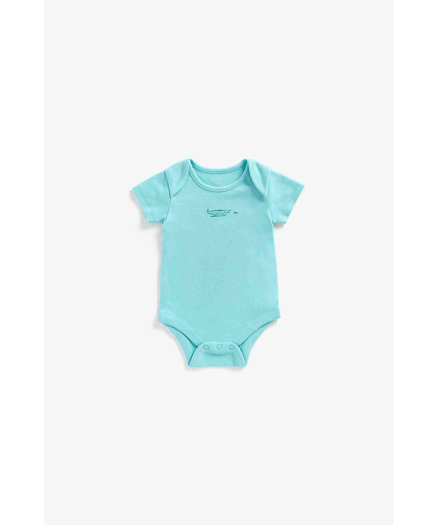 Mothercare Boys 100% Cotton Short Sleeves Bodysuit - Pack of 3 - Green