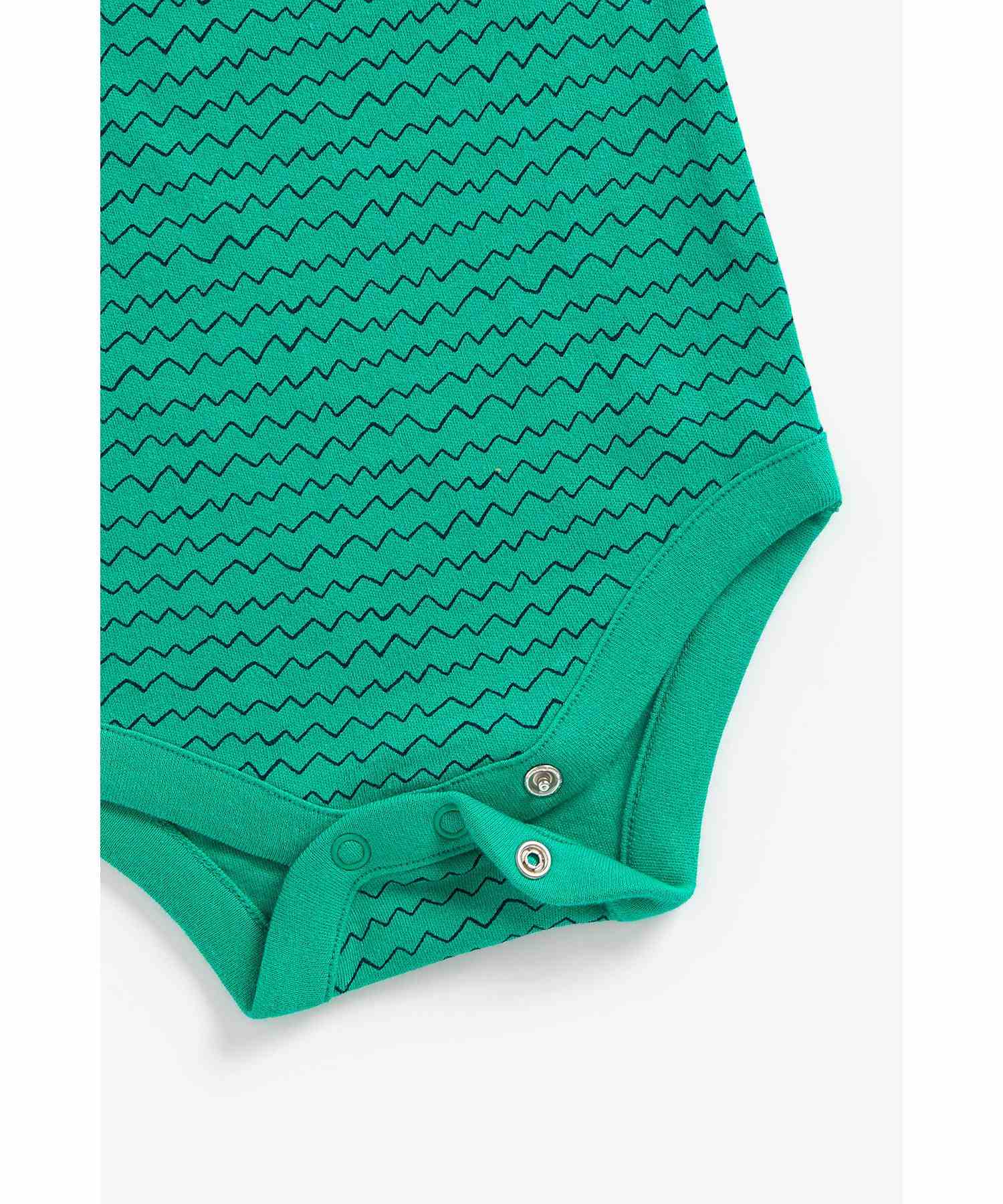 Mothercare Boys 100% Cotton Short Sleeves Bodysuit - Pack of 3 - Green