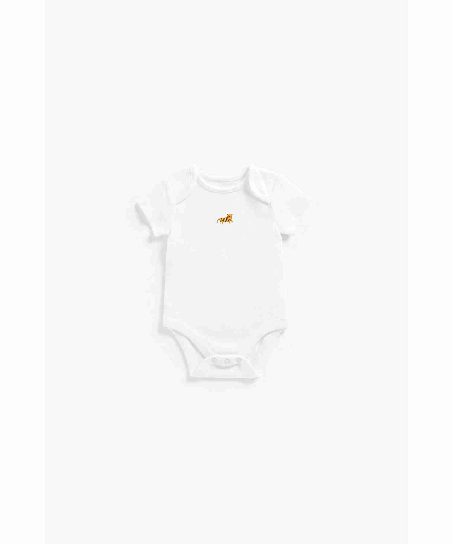 Mothercare Boys 100% Cotton Half Sleeves Bodysuit - Pack of 3 - Multicolor