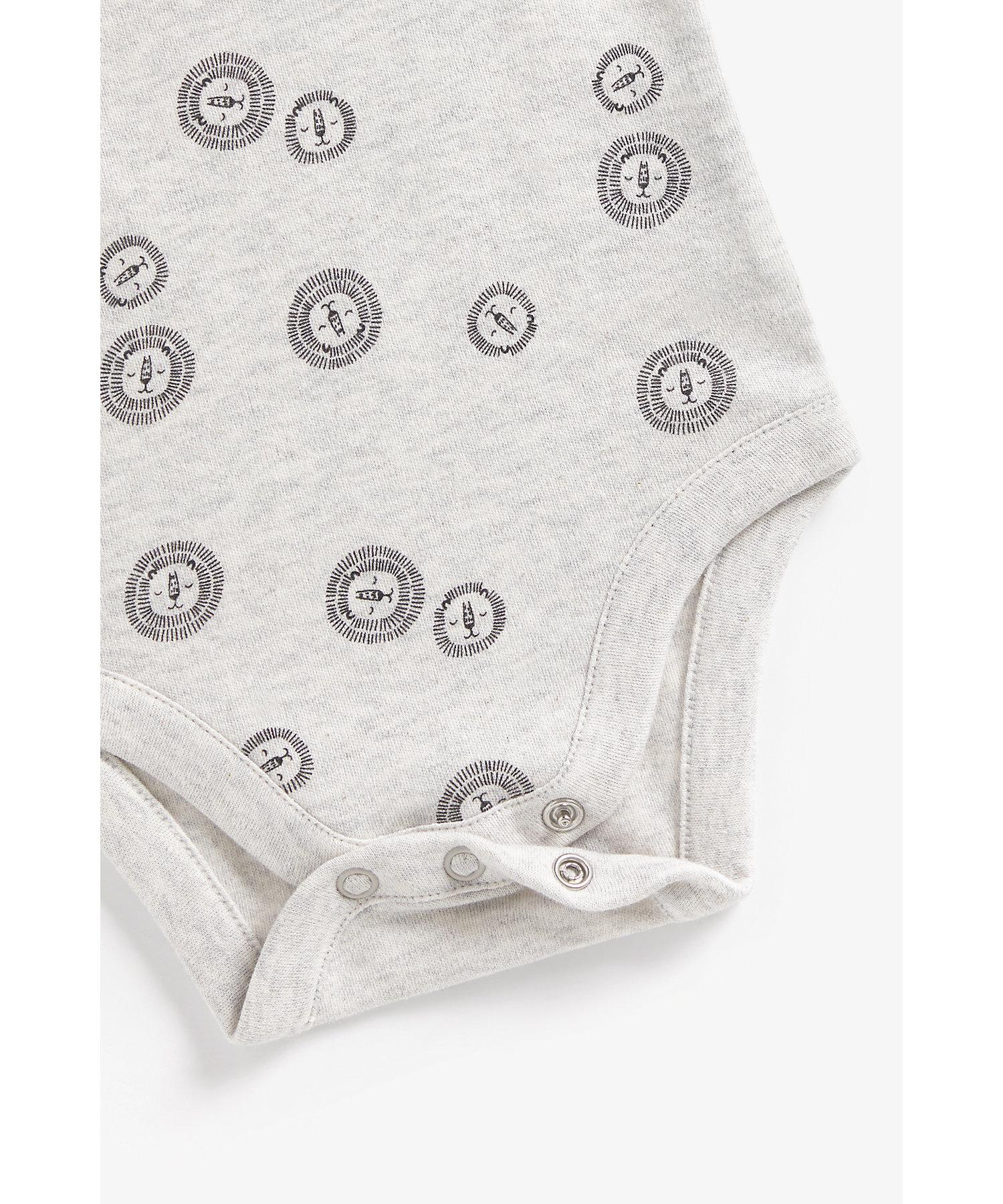 Mothercare Boys 100% Cotton Half Sleeves Bodysuit - Pack of 3 - Multicolor
