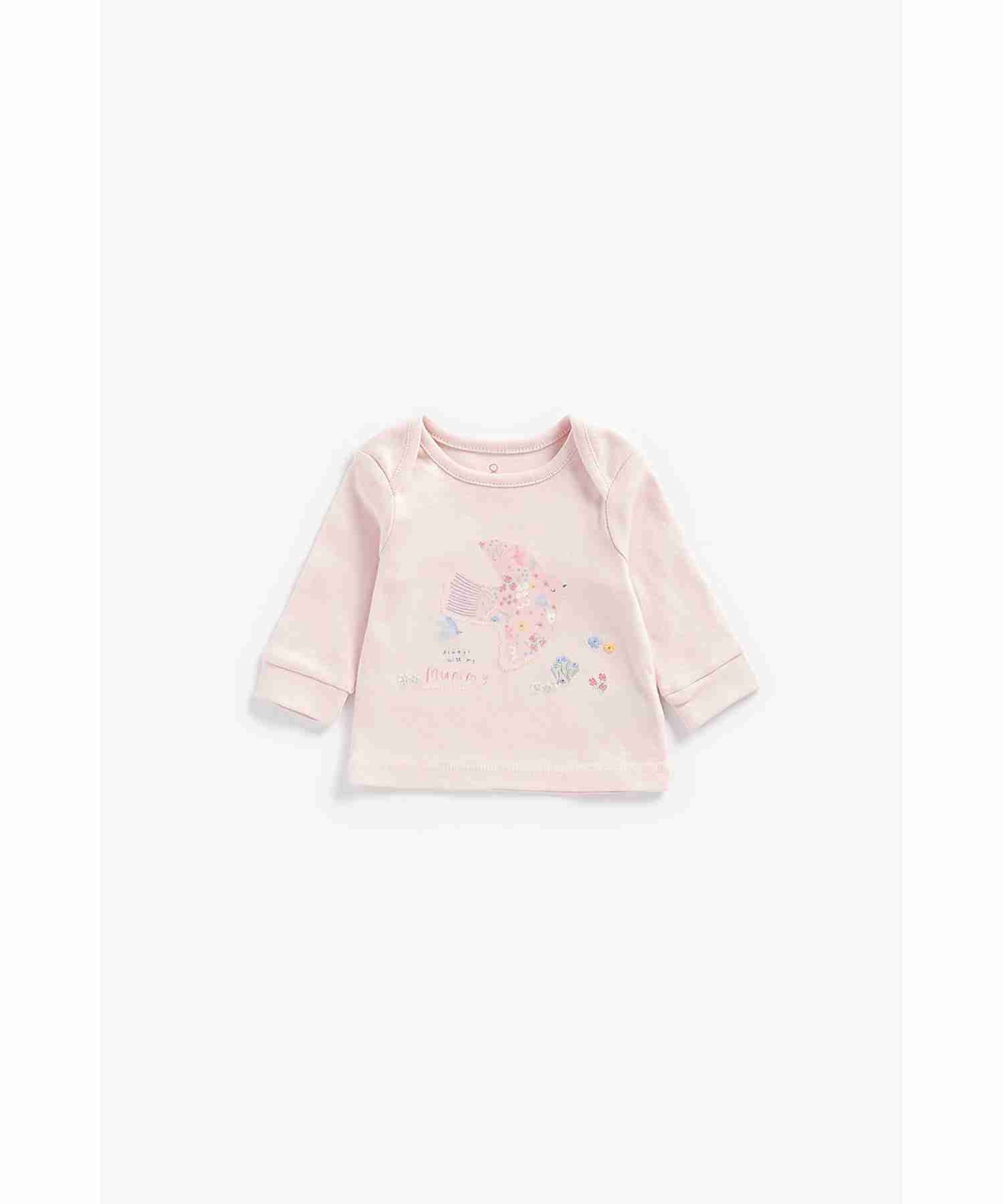 Mothercare Girls Full Sleeves Pyjamas Set - Pack of 2 - Multicolor