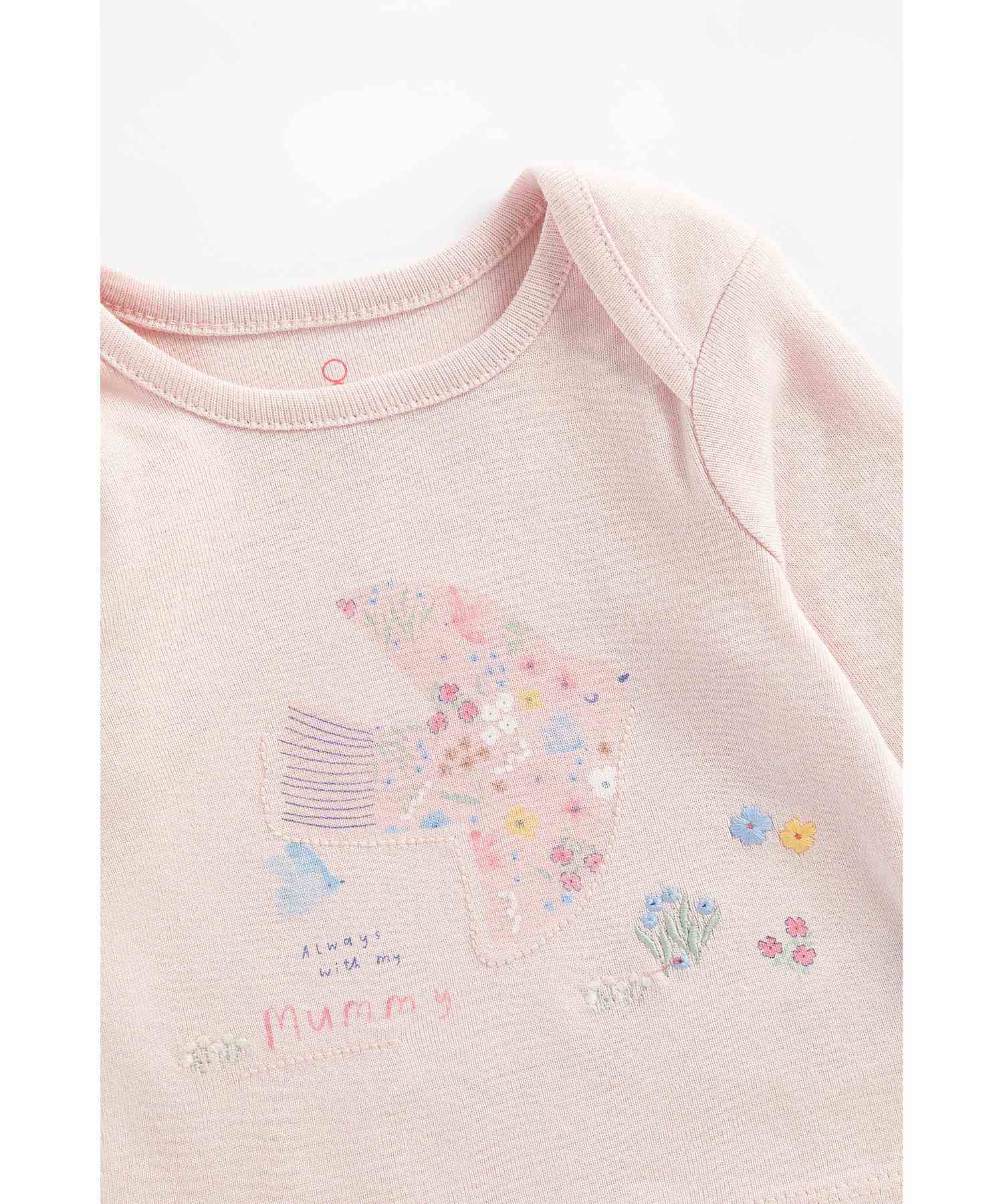 Mothercare Girls Full Sleeves Pyjamas Set - Pack of 2 - Multicolor