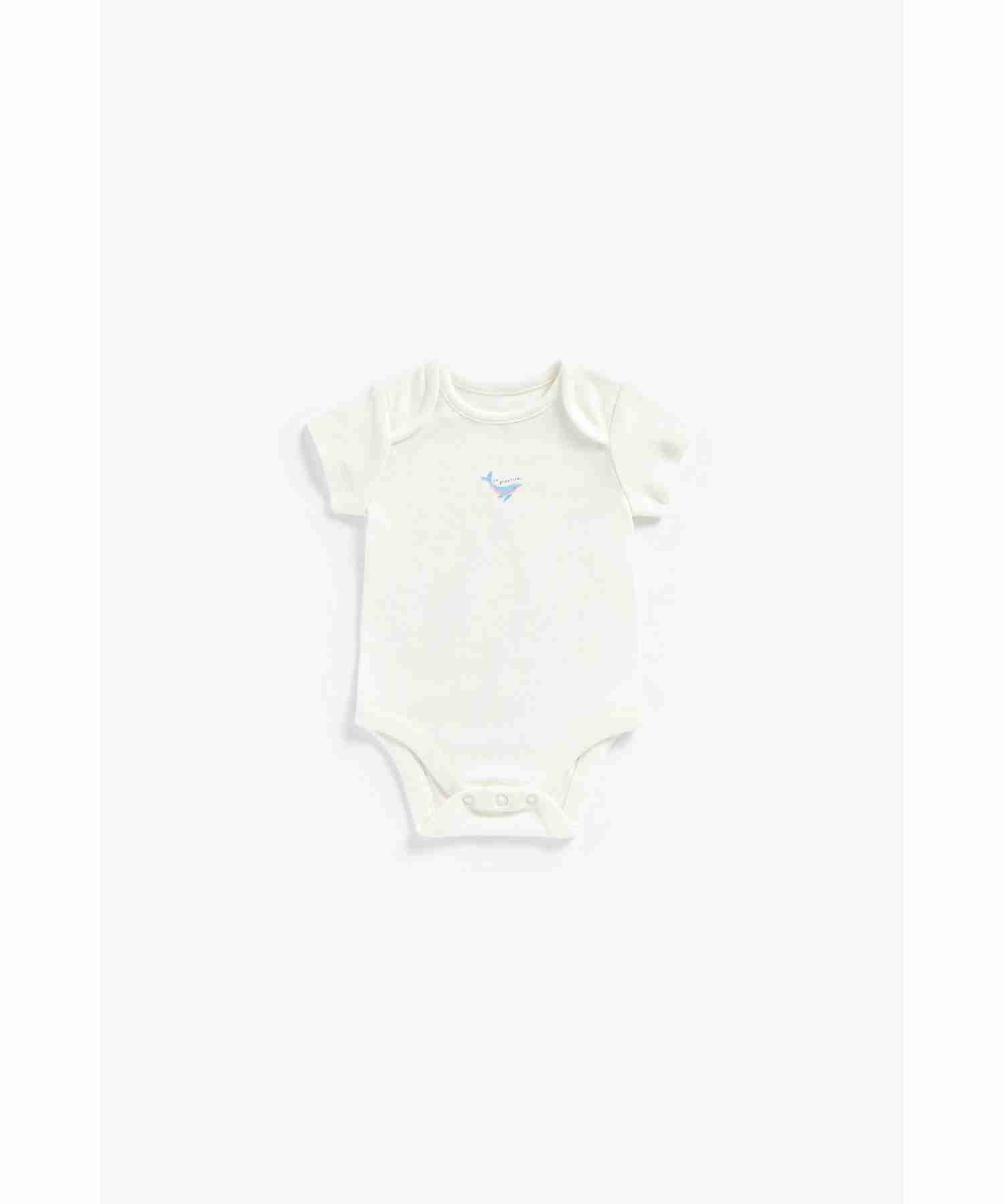 Mothercare Girls 100% Cotton Short Sleeves Bodysuit - Pack of 5 - Multicolor