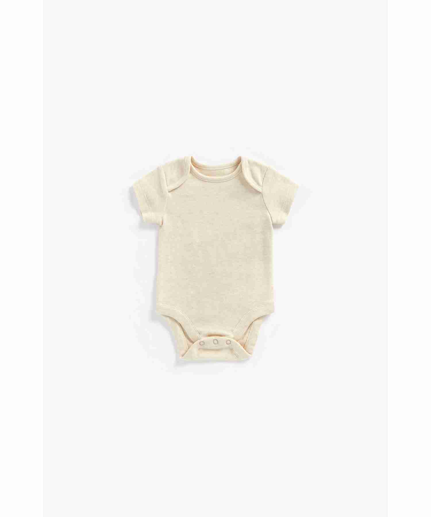Mothercare Girls 100% Cotton Short Sleeves Bodysuit - Pack of 5 - Multicolor