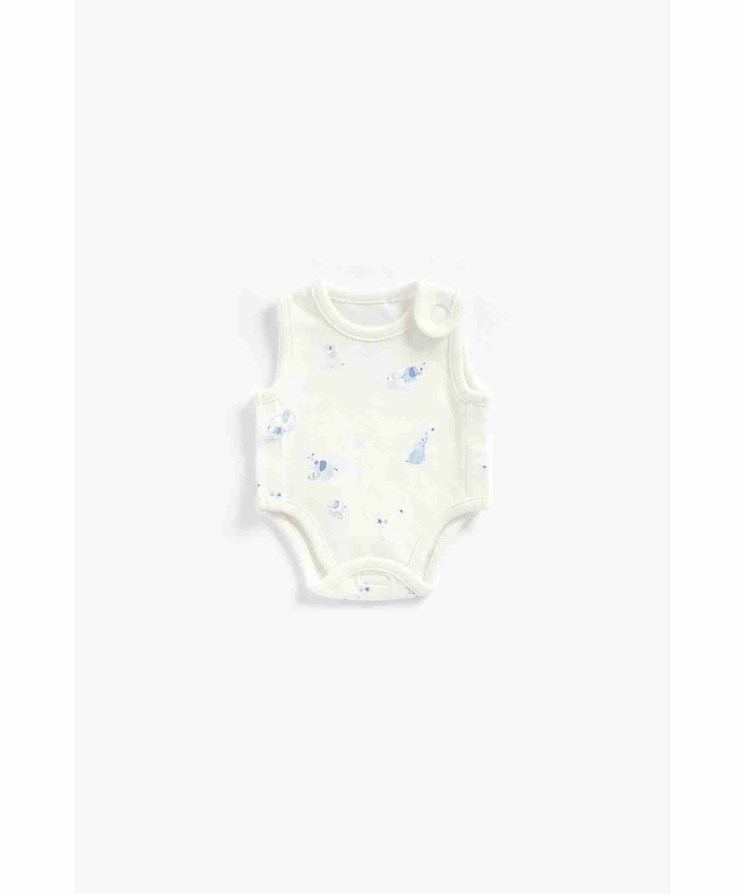 Mothercare Boys 100% Cotton Short Sleeves Sleepsuit - Blue