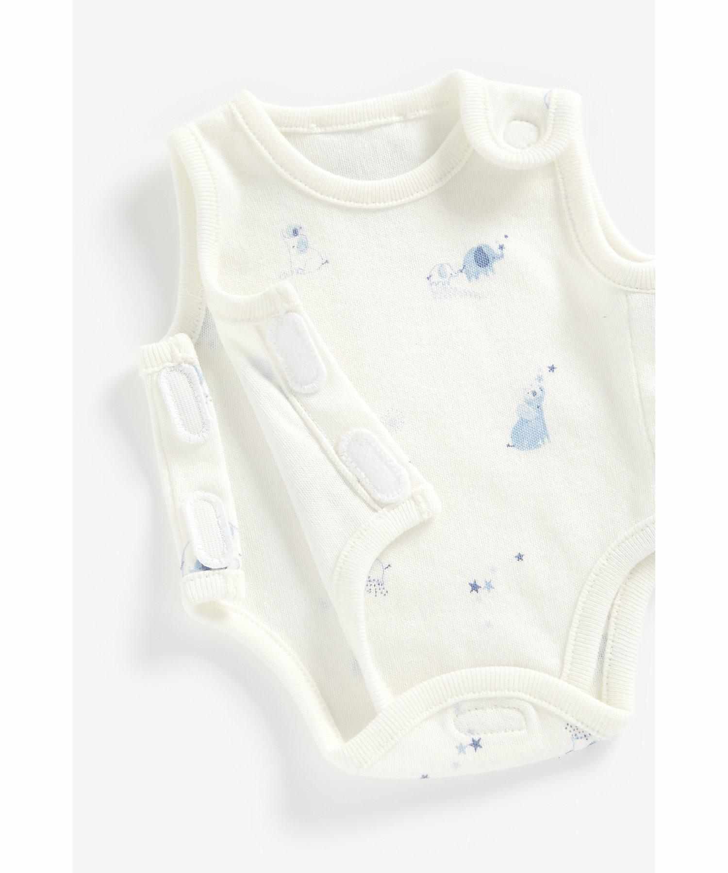 Mothercare Boys 100% Cotton Short Sleeves Sleepsuit - Blue