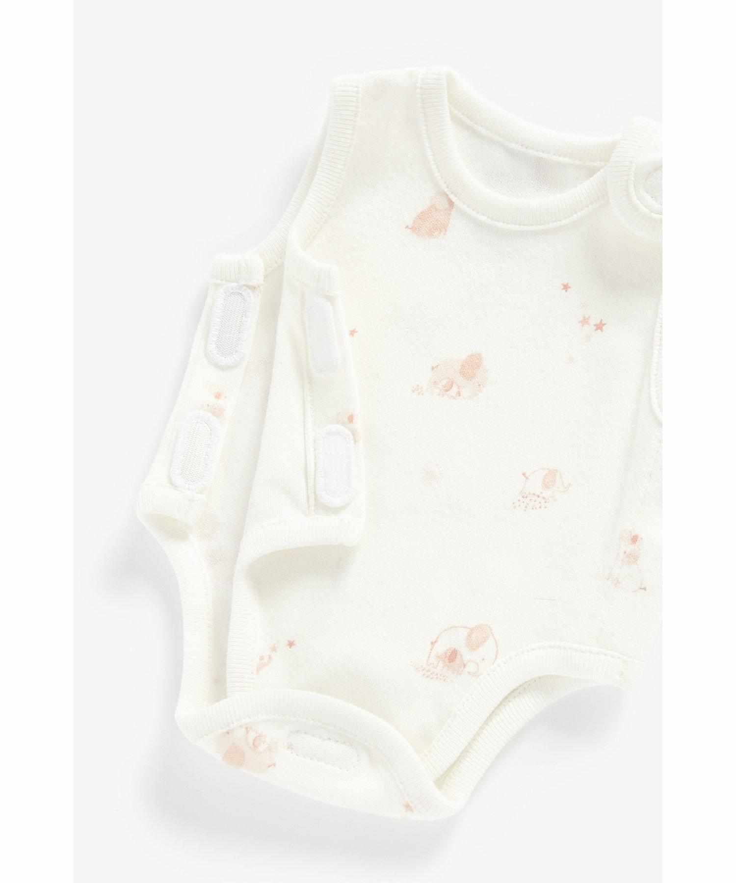 Mothercare Girls 100% Cotton Short Sleeves Sleepsuit - Pink
