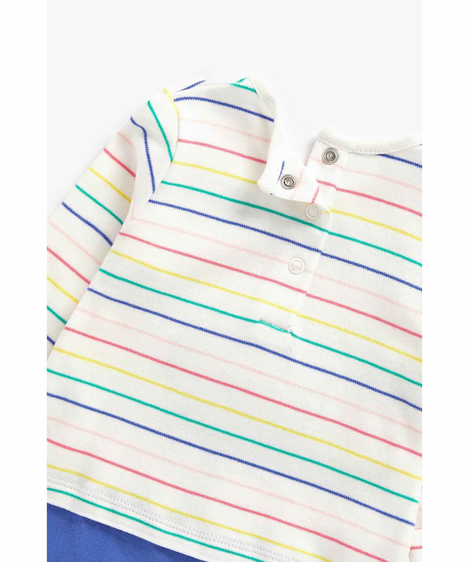 Mothercare Girls Full Sleeves Sleepsuit - Multicolor