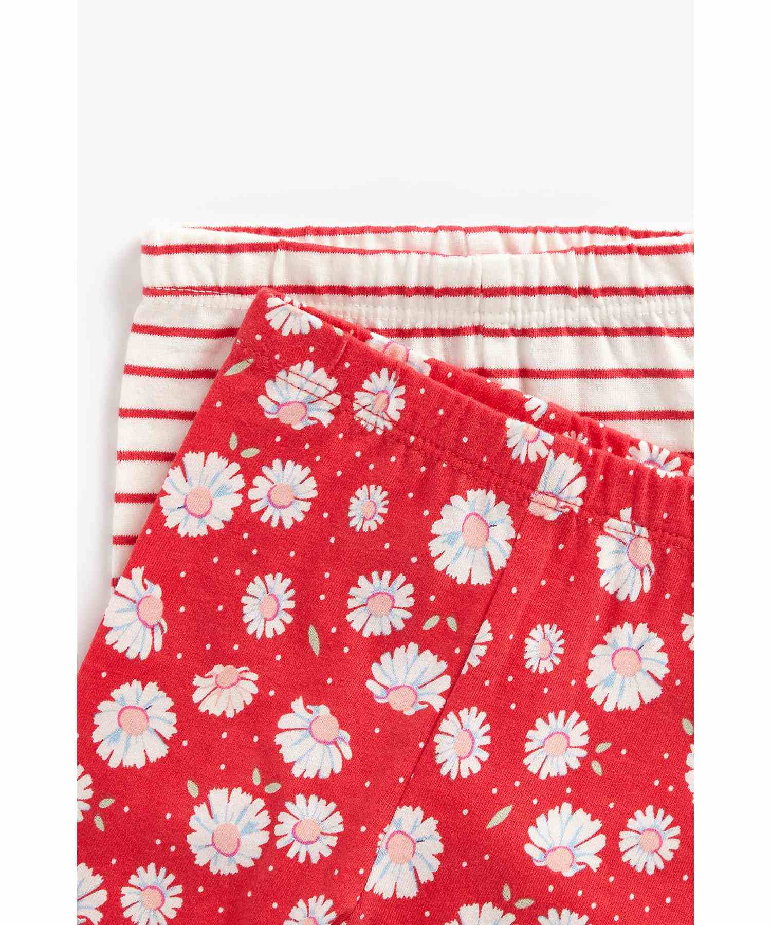 Mothercare Girls Elasticated Waistband Leggings - Pack of 2 - Multicolor