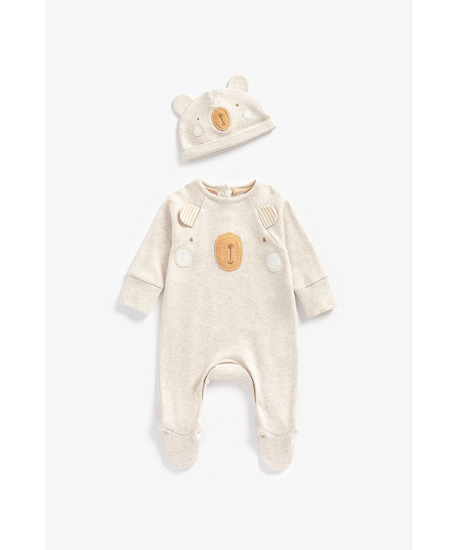 Unisex Full sleeves All in ones 3 D ears Cream
