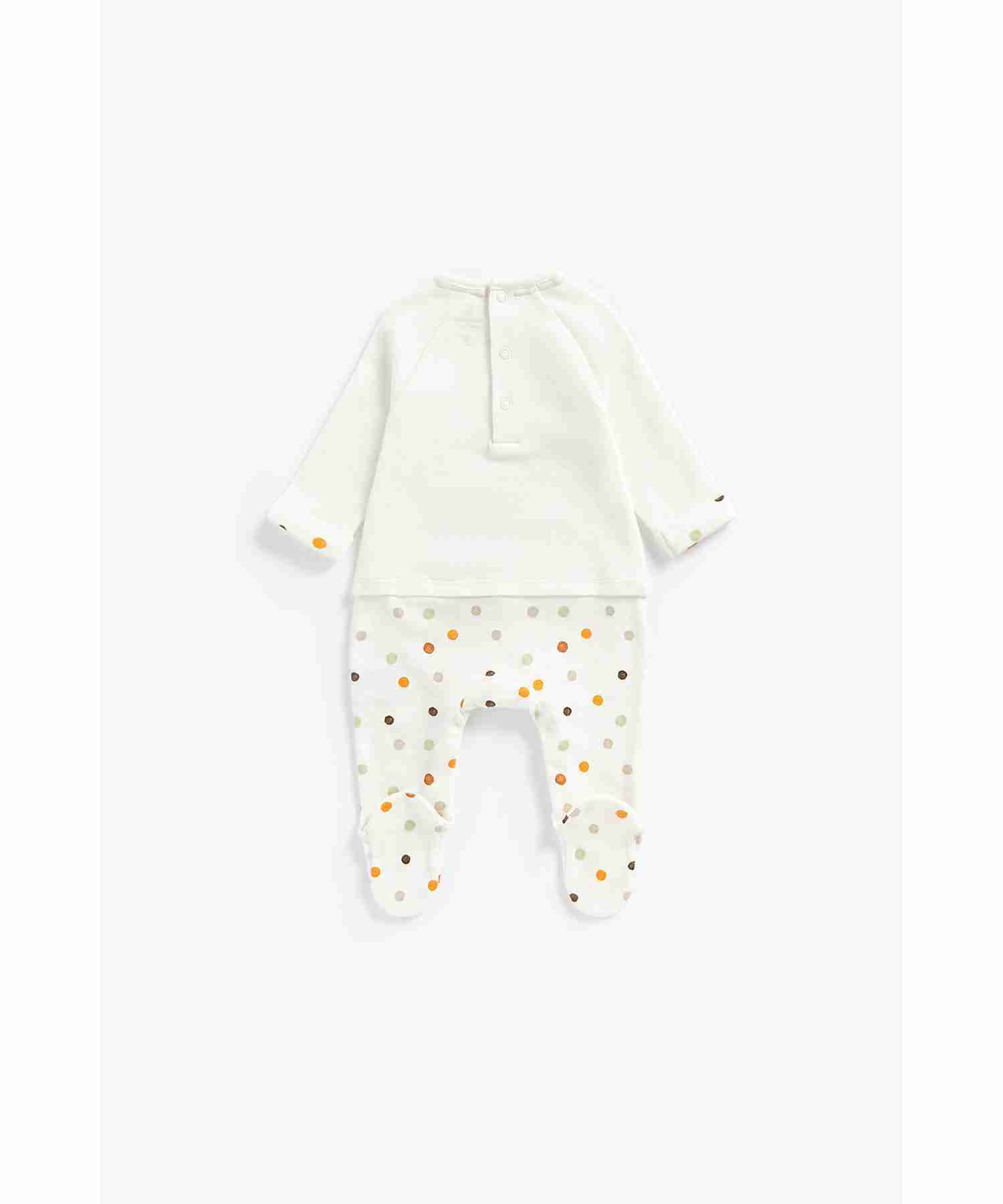 Mothercare Unisex Full Sleeves Sleepsuit - White