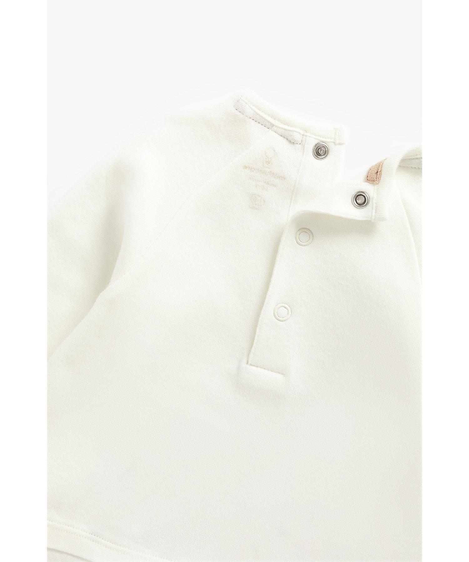 Mothercare Unisex Full Sleeves Sleepsuit - White