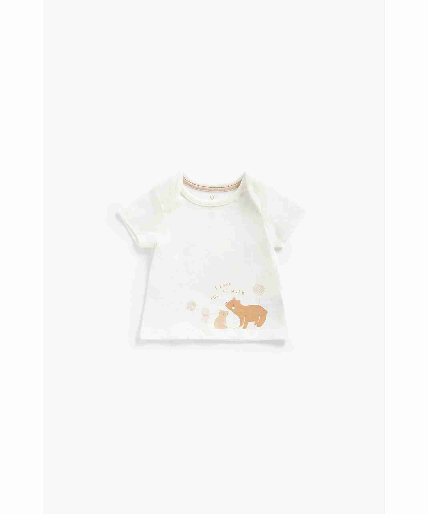 Mothercare Unisex Half Sleeves T-Shirt - White