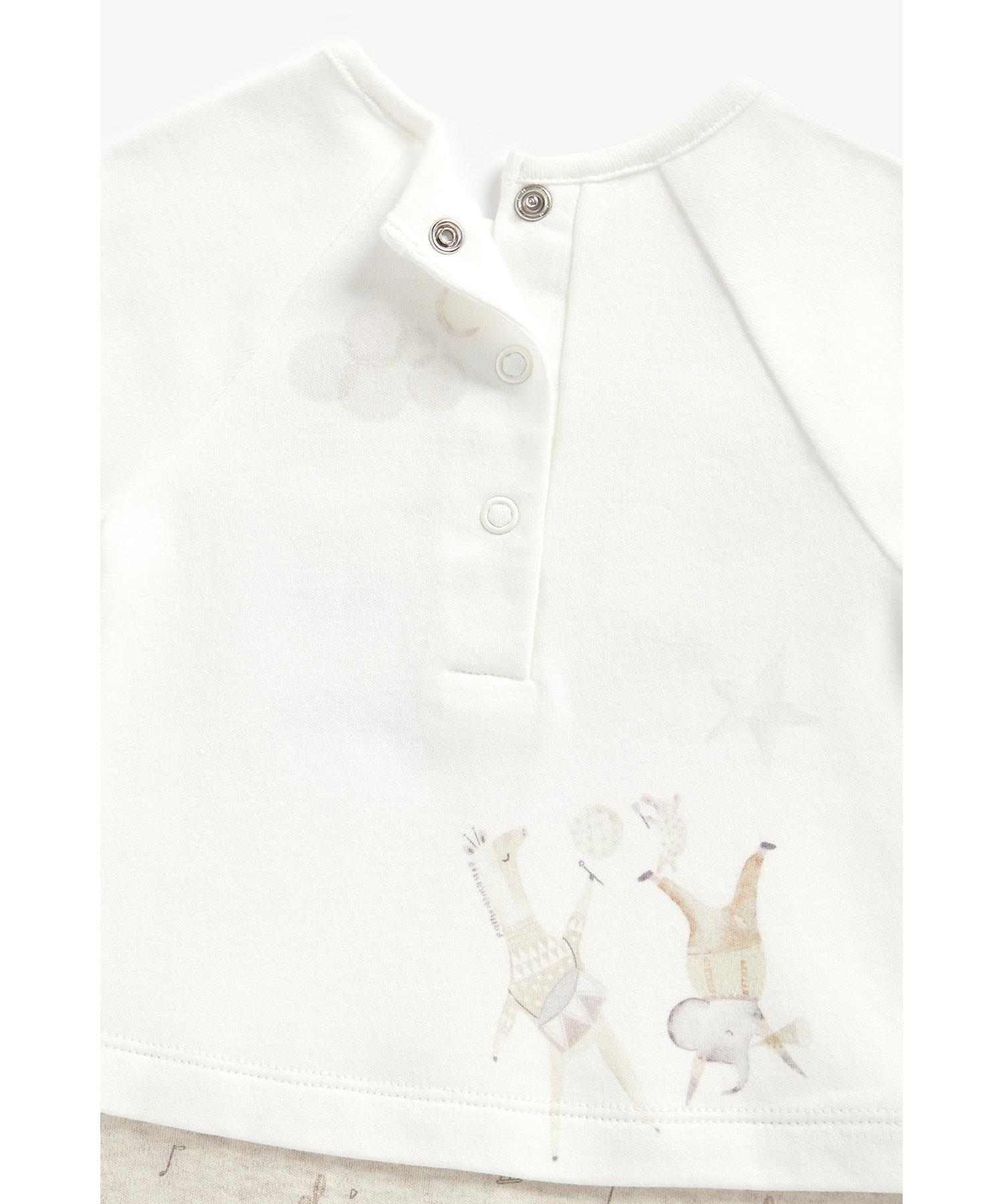 Mothercare Unisex Padded Applique Sleepsuit - White