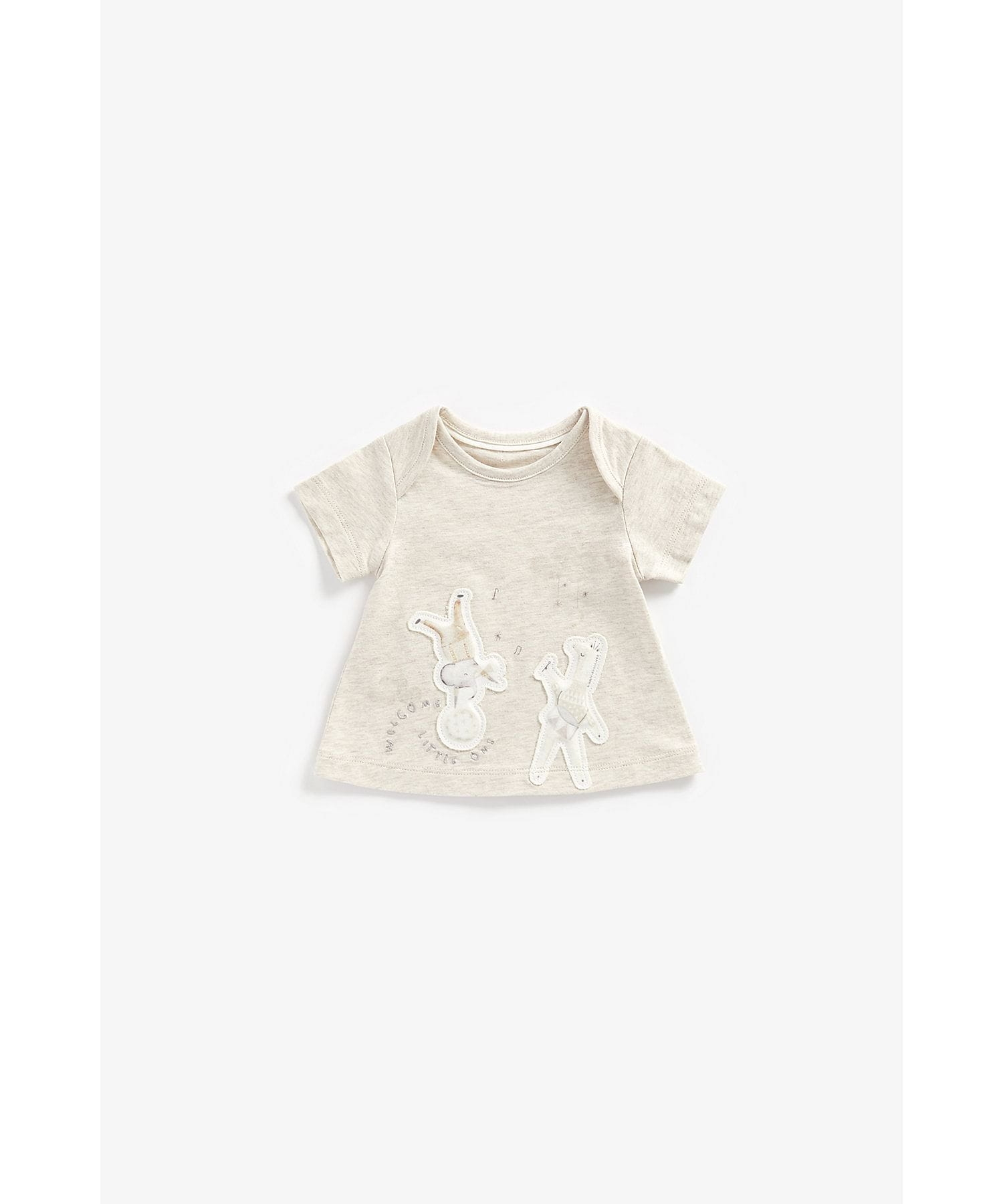 Mothercare | Unisex Full Sleeves T Shirts Slogan Print-Grey 0