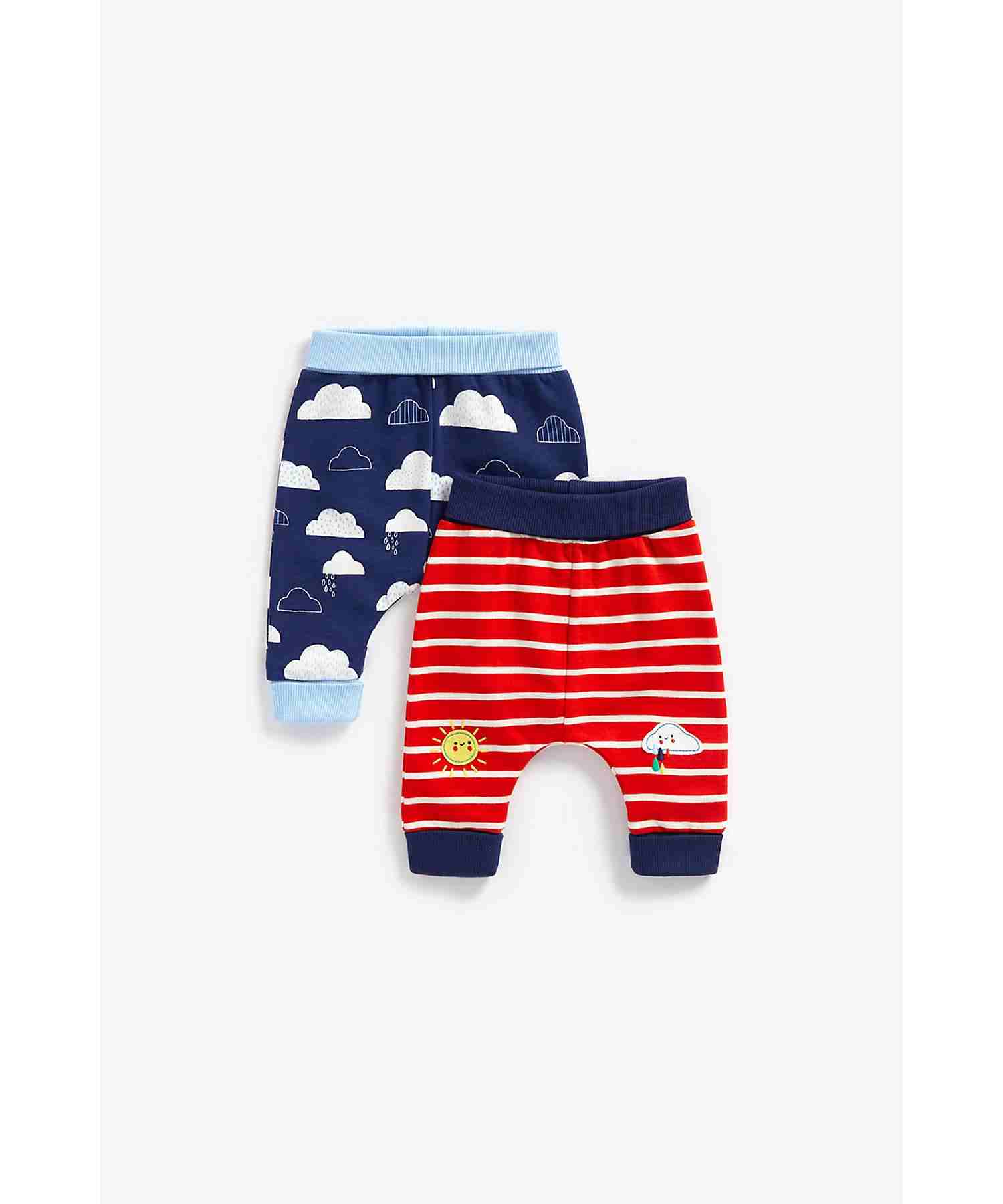 Mothercare Boys Cloud Design Jogger - Pack of 2 - Multicolor