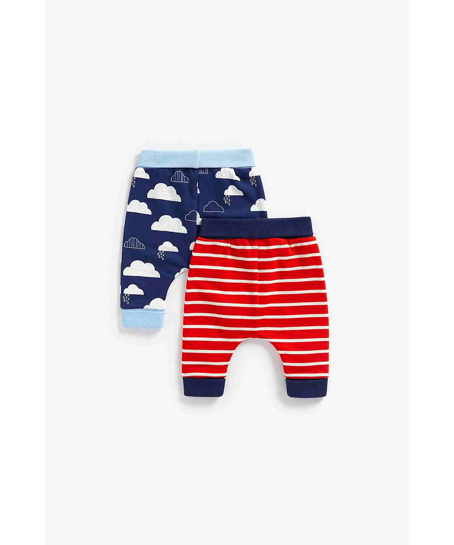 Mothercare Boys Cloud Design Jogger - Pack of 2 - Multicolor