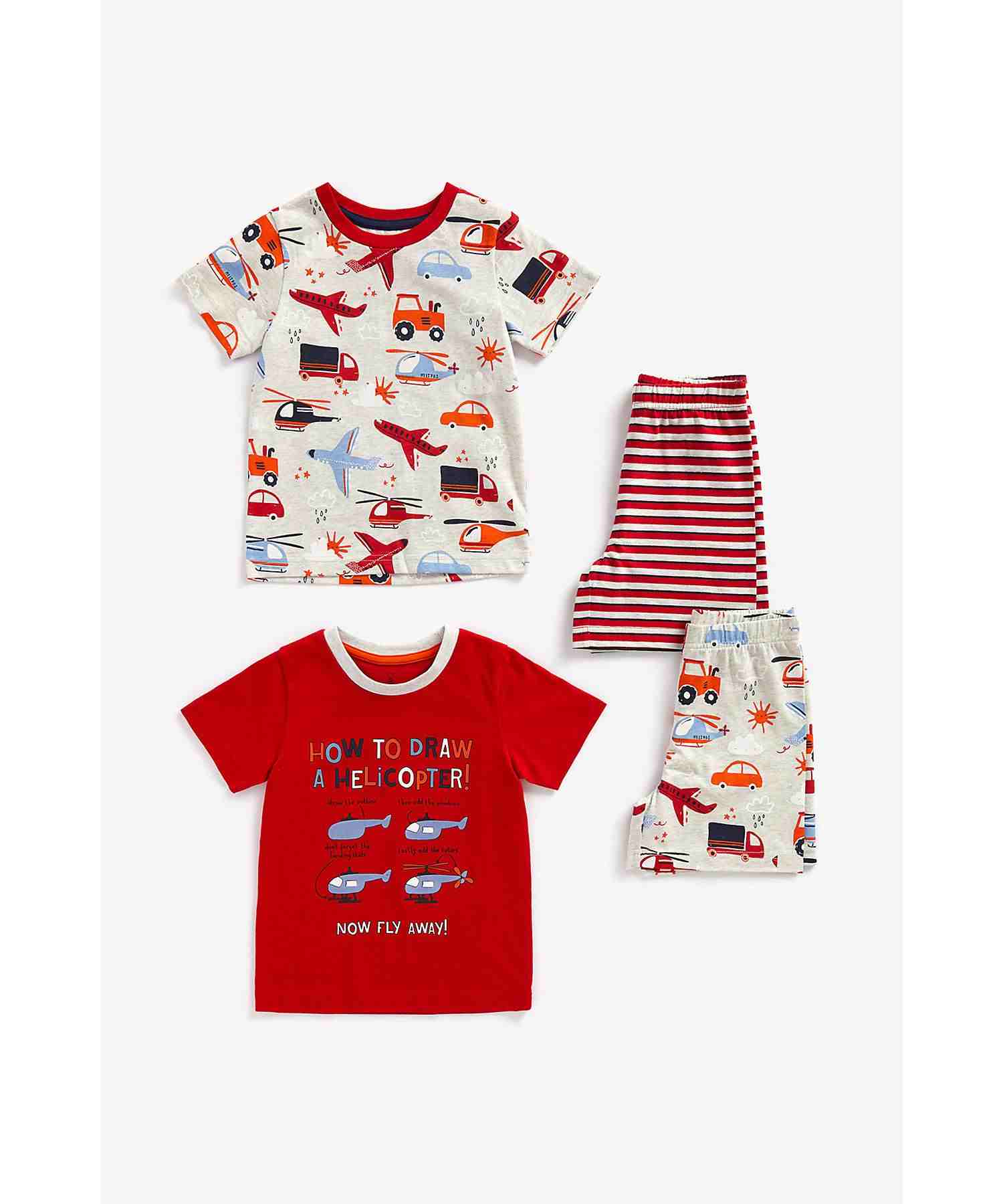 Mothercare Boys 100% Cotton Short Sleeves Shorts and T-Shirt - Multicolor