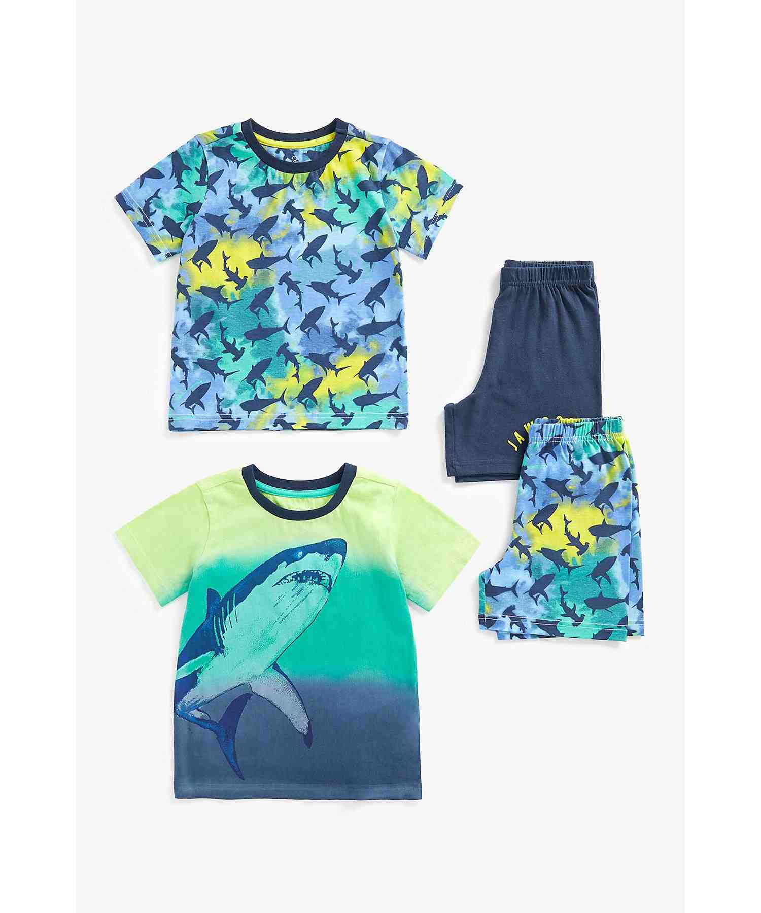 Mothercare Boys Short Sleeves Pyjamas Set - Pack of 2 - Multicolor